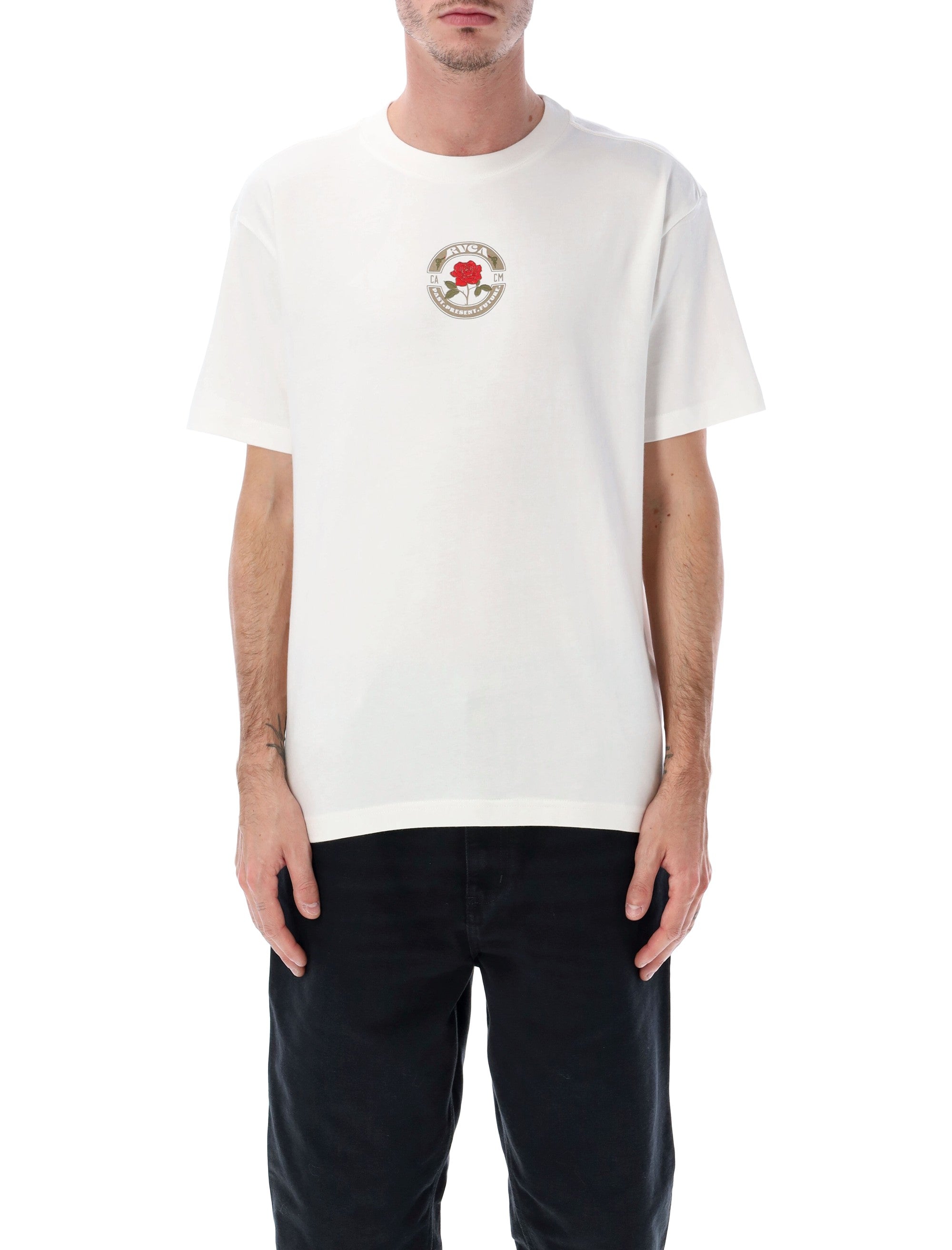 RVCA Roses Poster t-shirt Salt Cotton Tshirt