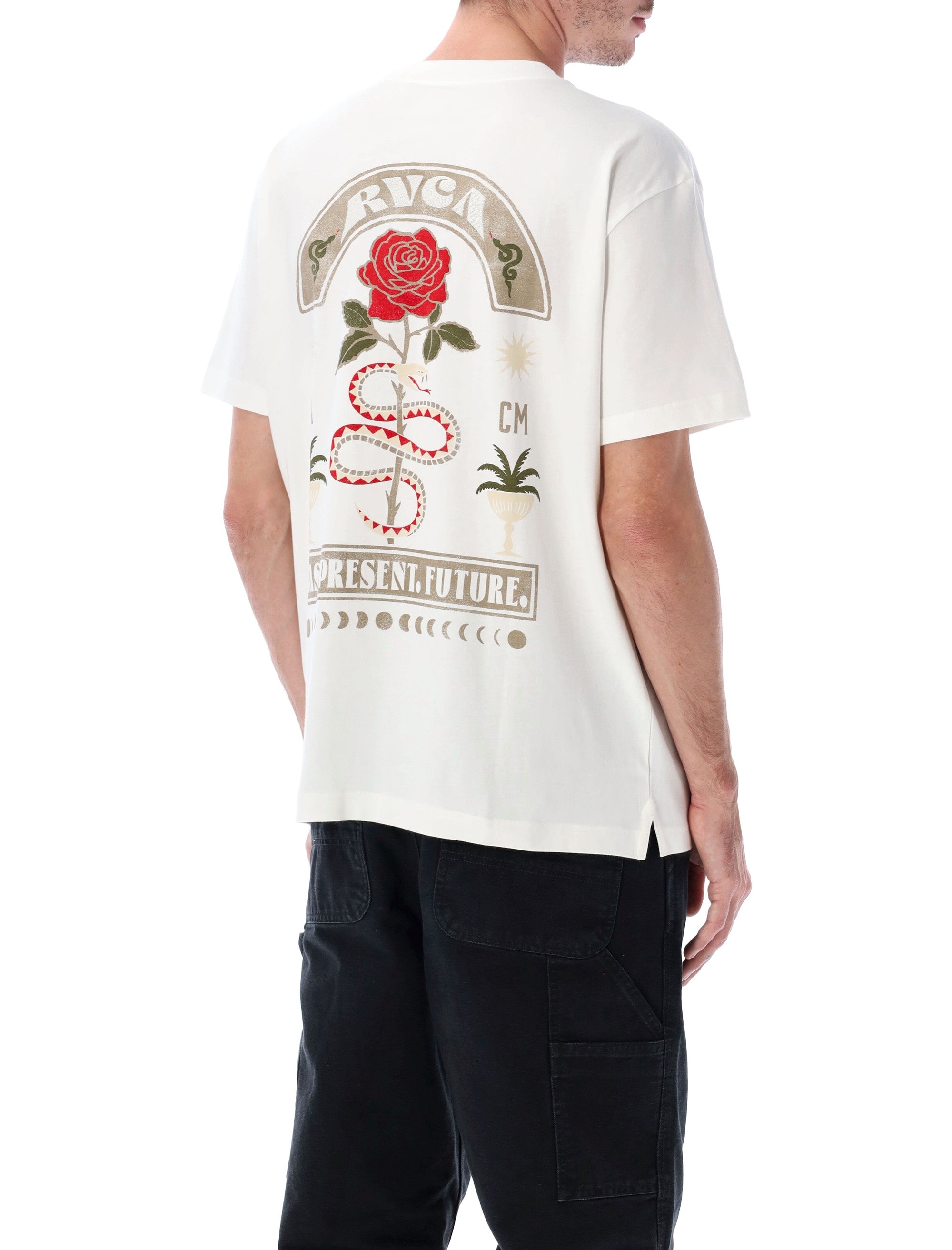 RVCA Roses Poster t-shirt Salt Cotton Tshirt