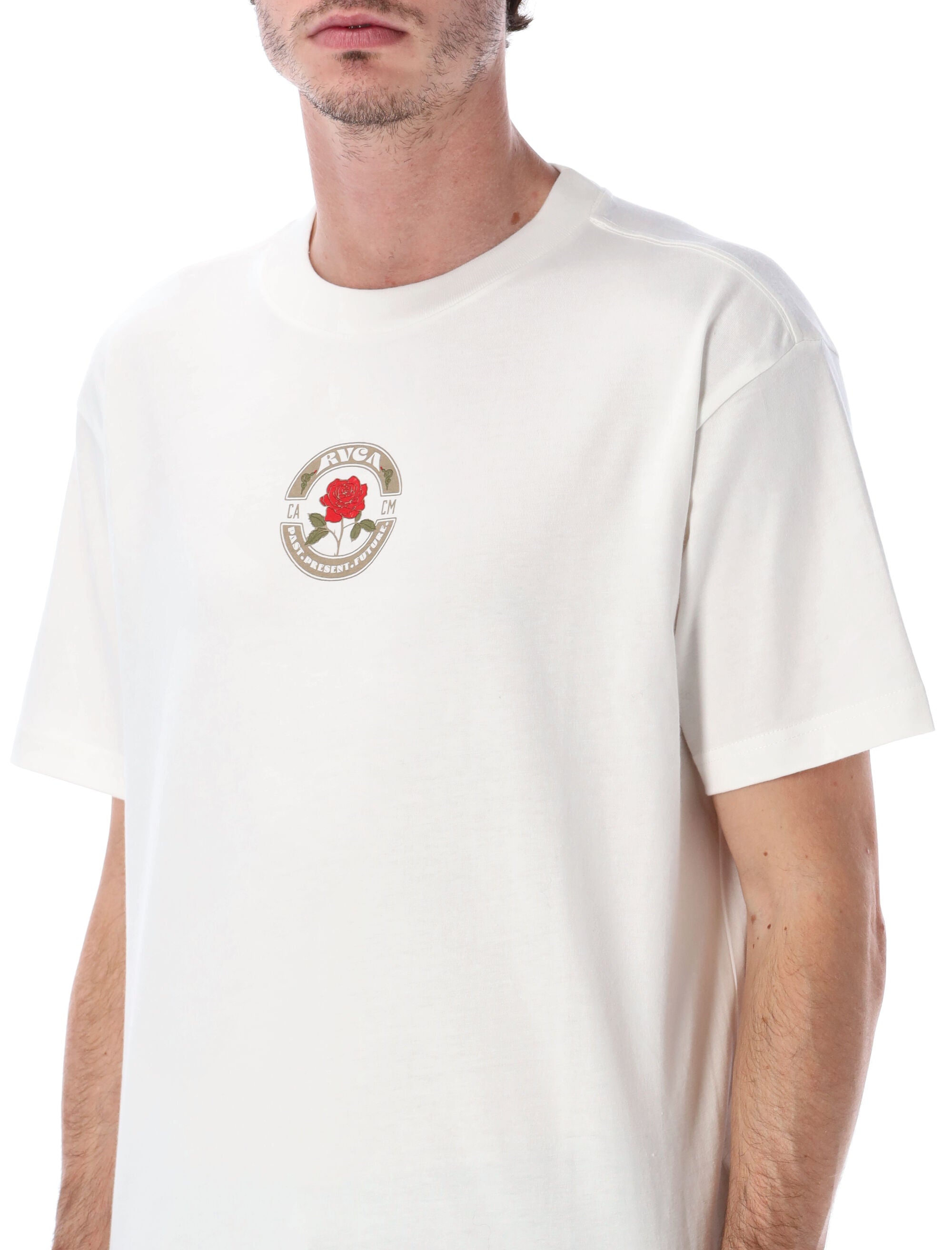 RVCA Roses Poster t-shirt Salt Cotton Tshirt