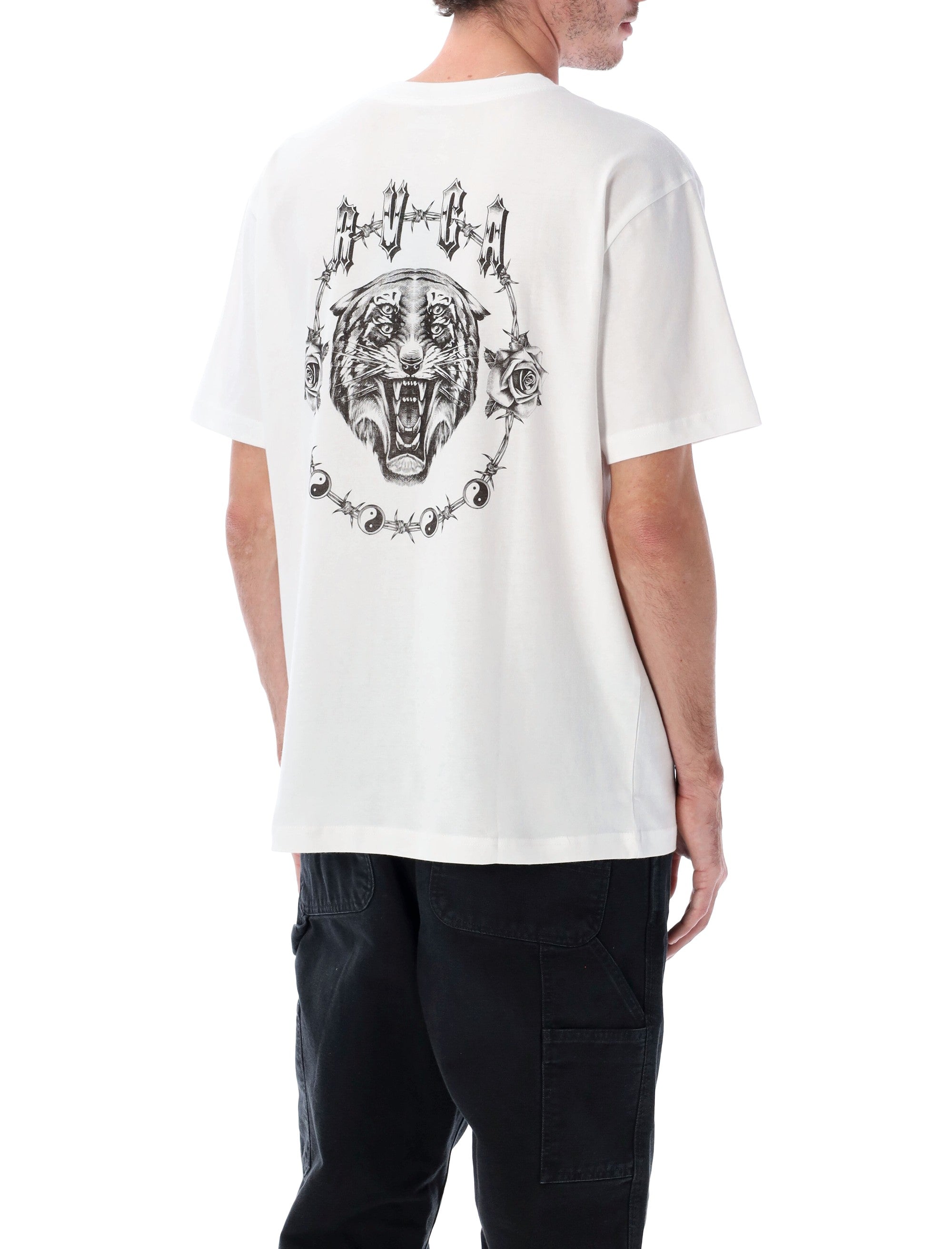 RVCA Double Trouble white t-shirt Cotton Tshirt