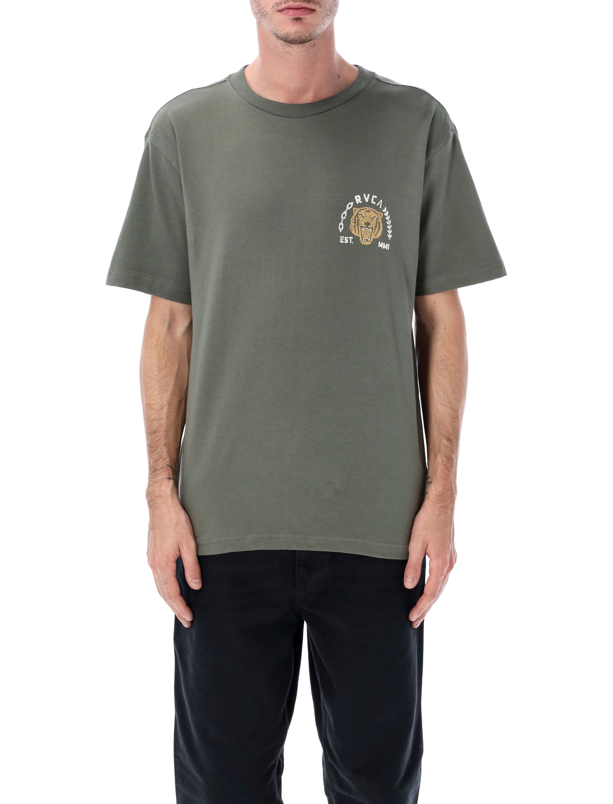 RVCA Squadron t-shirt Sage Leaf Cotton Tshirt