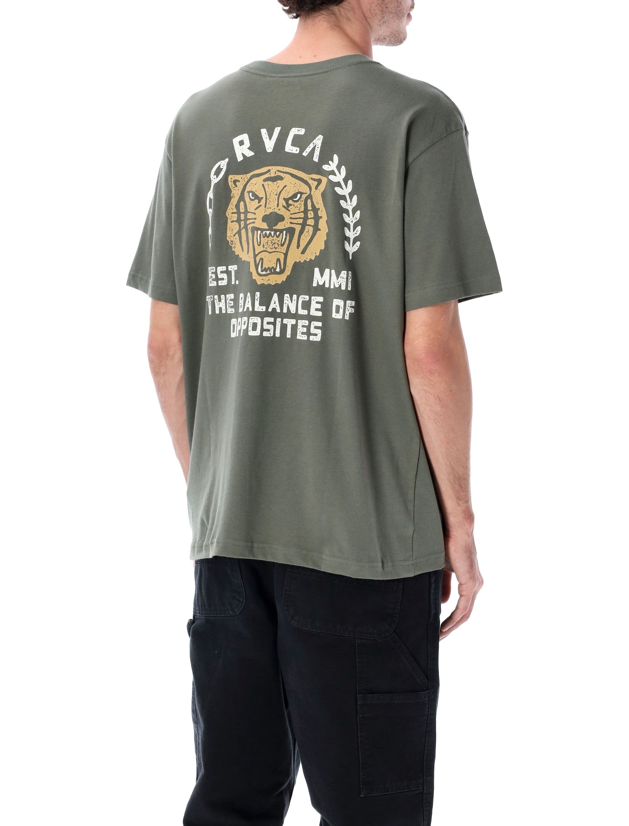 RVCA Squadron t-shirt Sage Leaf Cotton Tshirt
