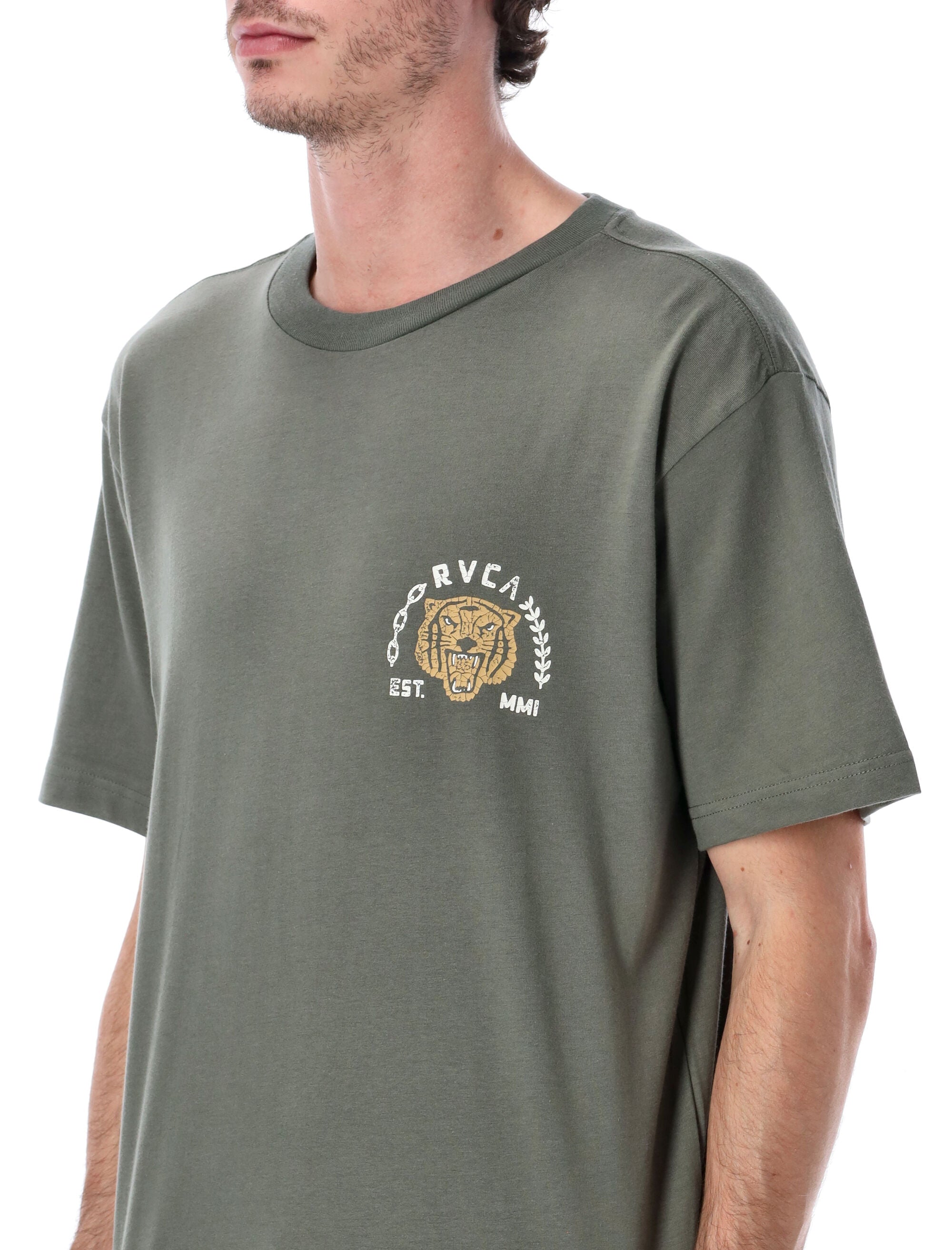 RVCA Squadron t-shirt Sage Leaf Cotton Tshirt
