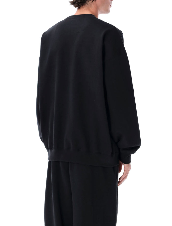 Y-3 Brushed Terry loose-fit crewneck sweatshirt Black Cotton