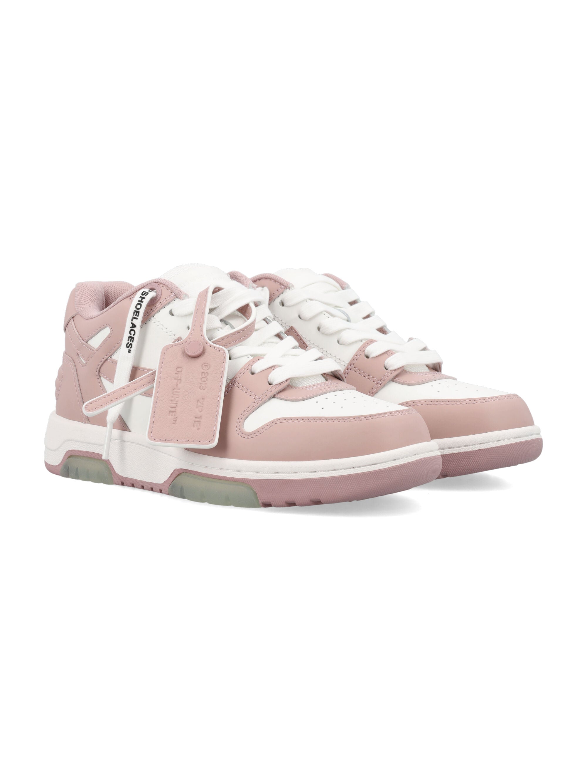 Off-White Out Of Office Womens Sneakers Pink White Upper