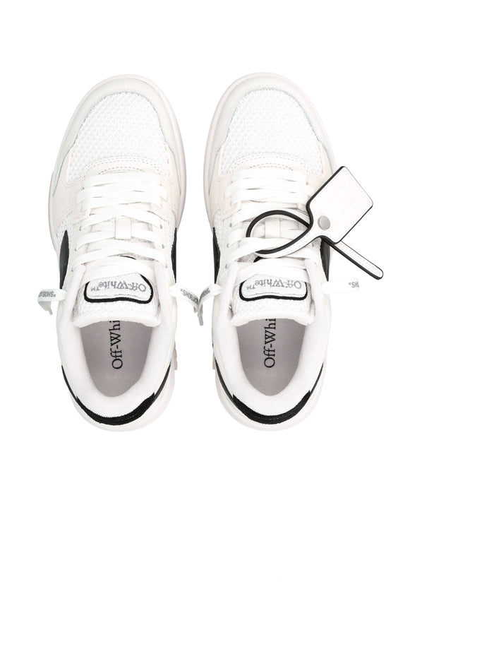 Off-White Slim Out Of Office White Black Womans Sneakers Upper
