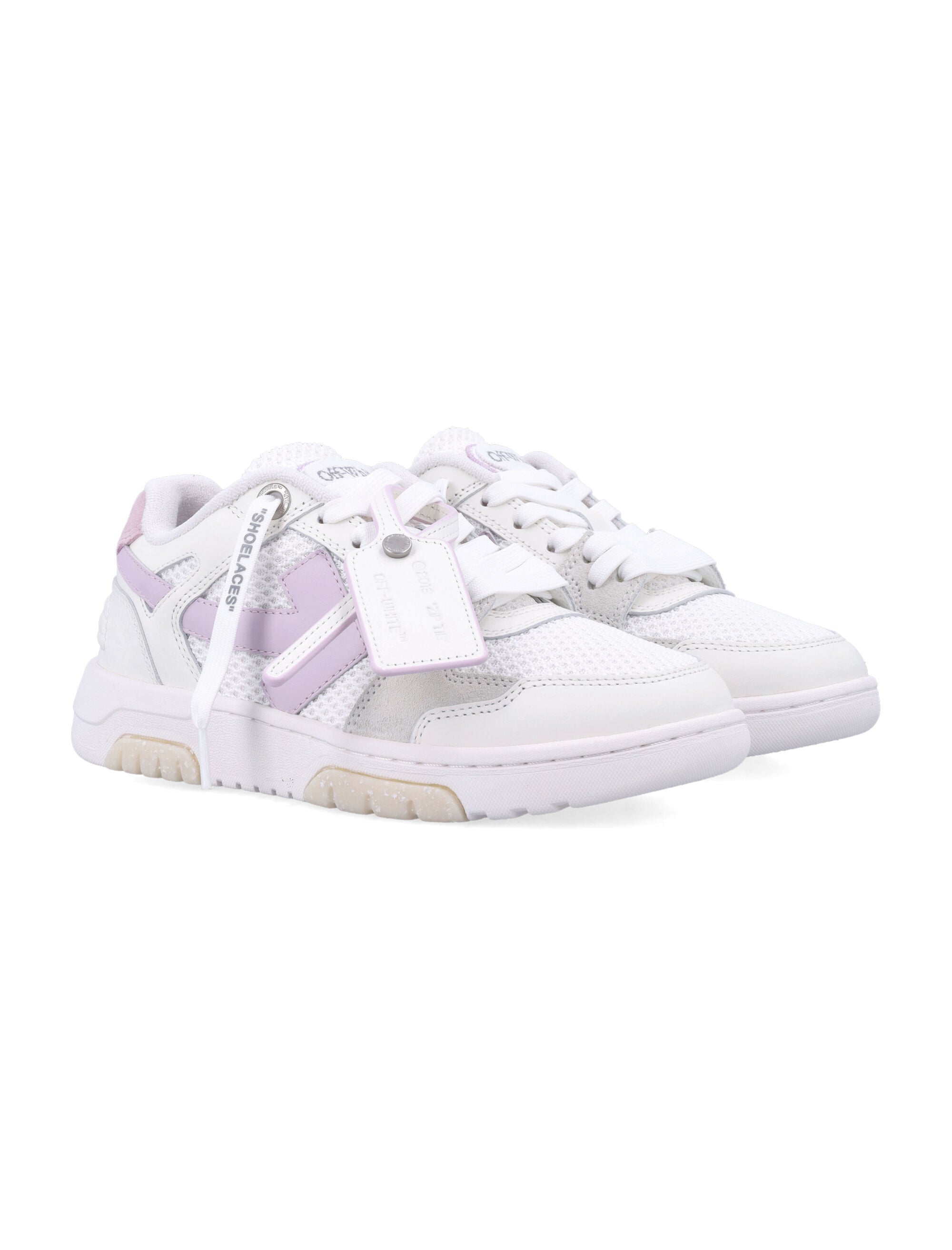 Off-White Slim Out Of Office White Lilac Womans Sneakers Lillac Upper