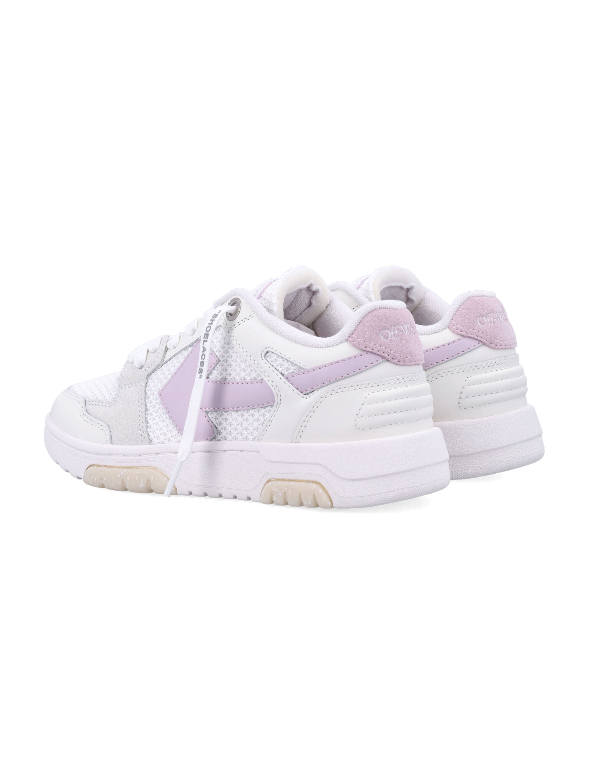 Off-White Slim Out Of Office White Lilac Womans Sneakers Lillac Upper