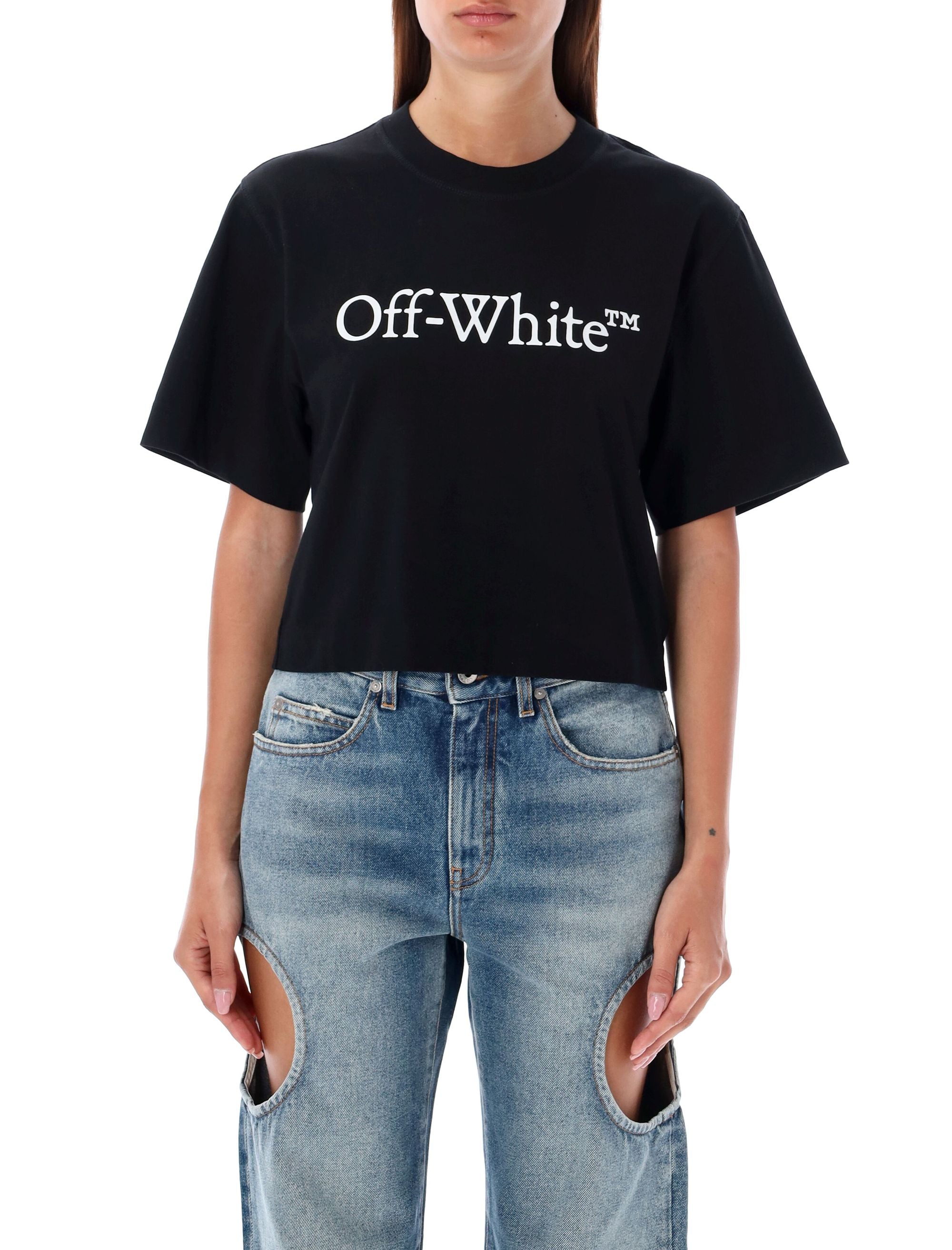 Big Logo cropped t-shirt Black Cotton Tshirt