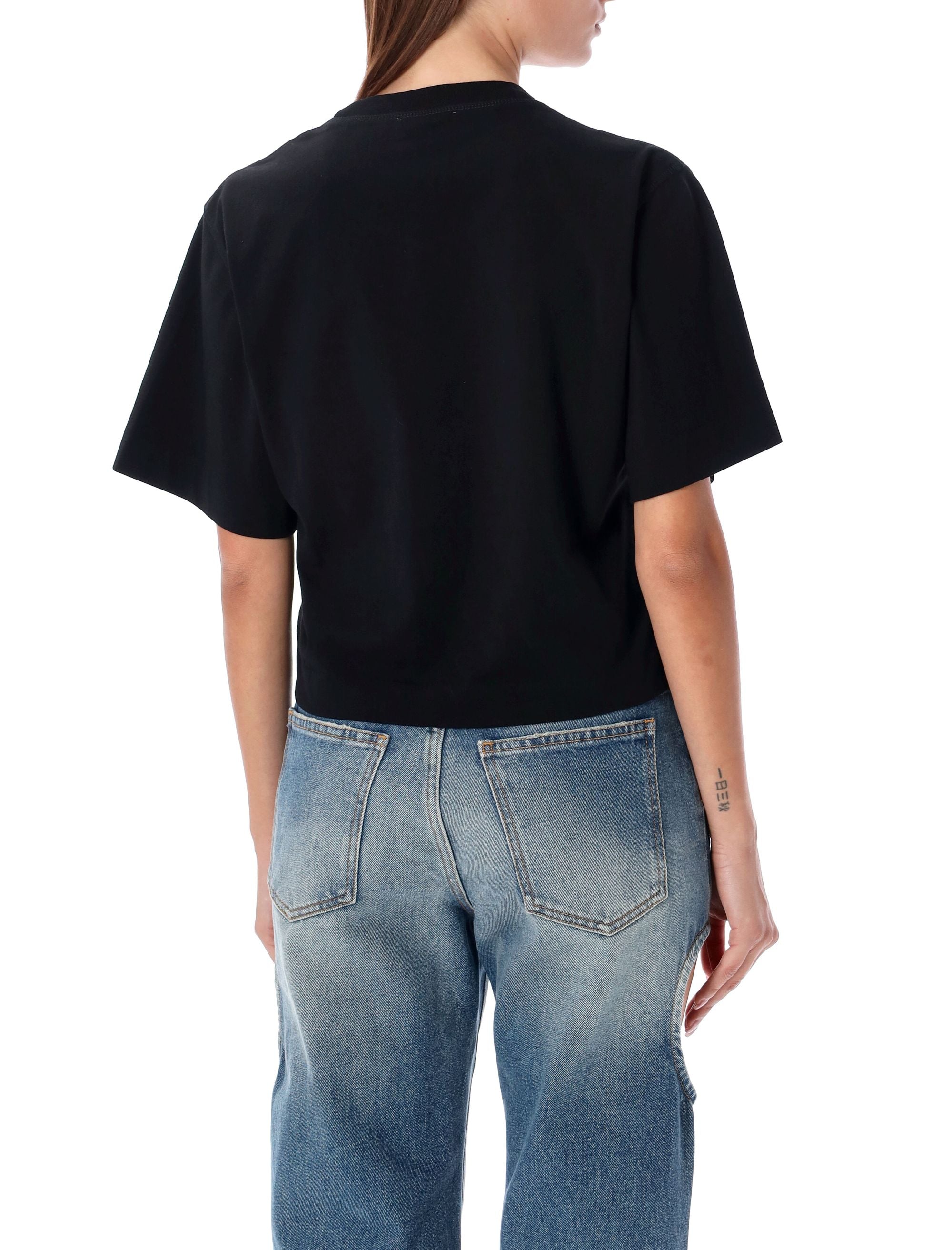 Big Logo cropped t-shirt Black Cotton Tshirt