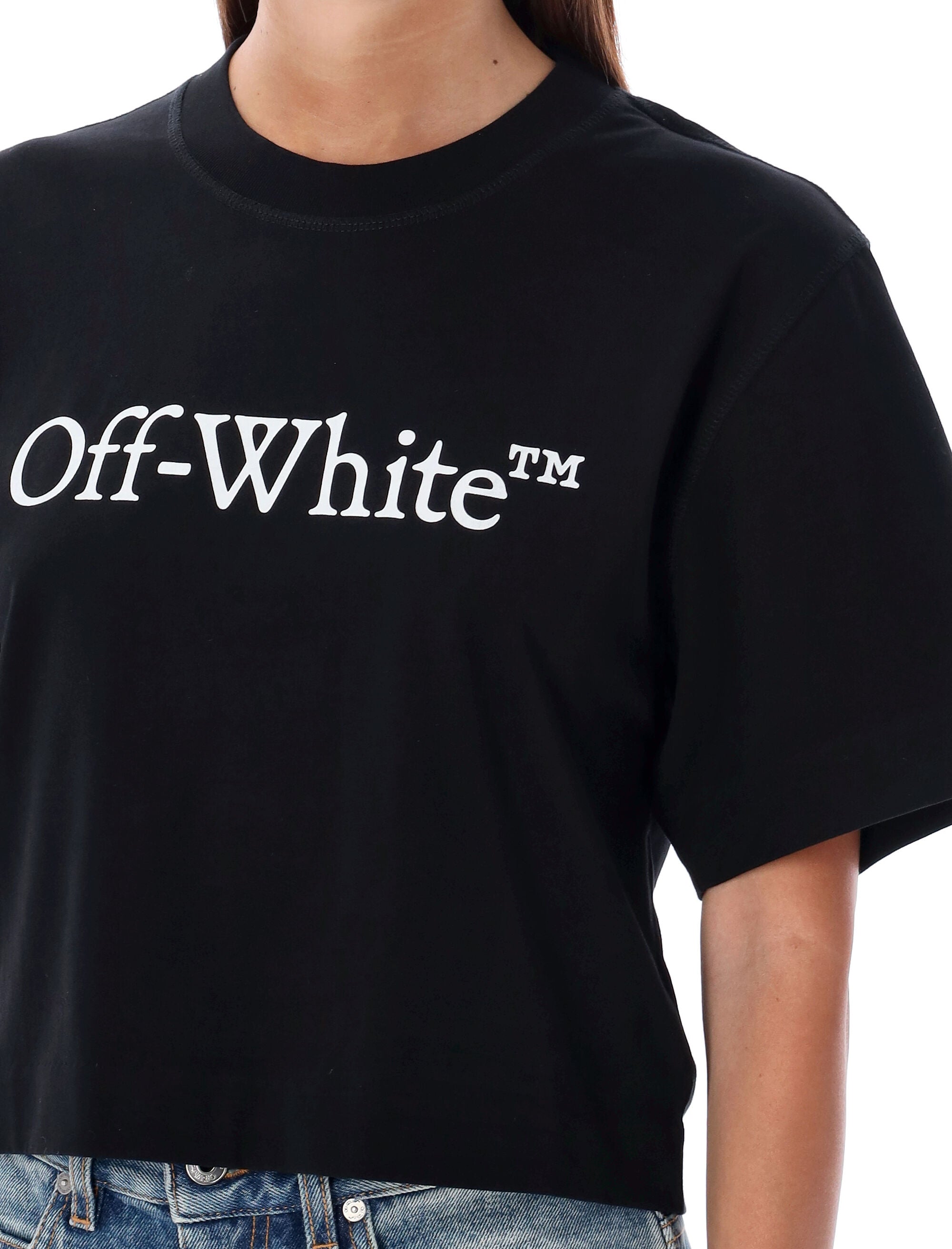 Big Logo cropped t-shirt Black Cotton Tshirt