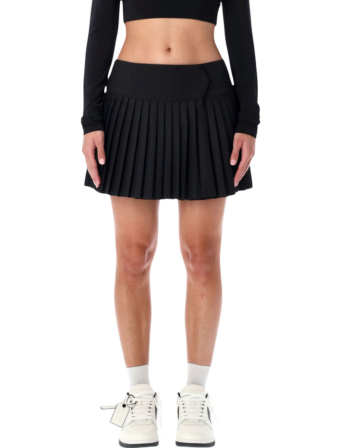 Off-White Big Bookish pleated skirt with logo Black Wool