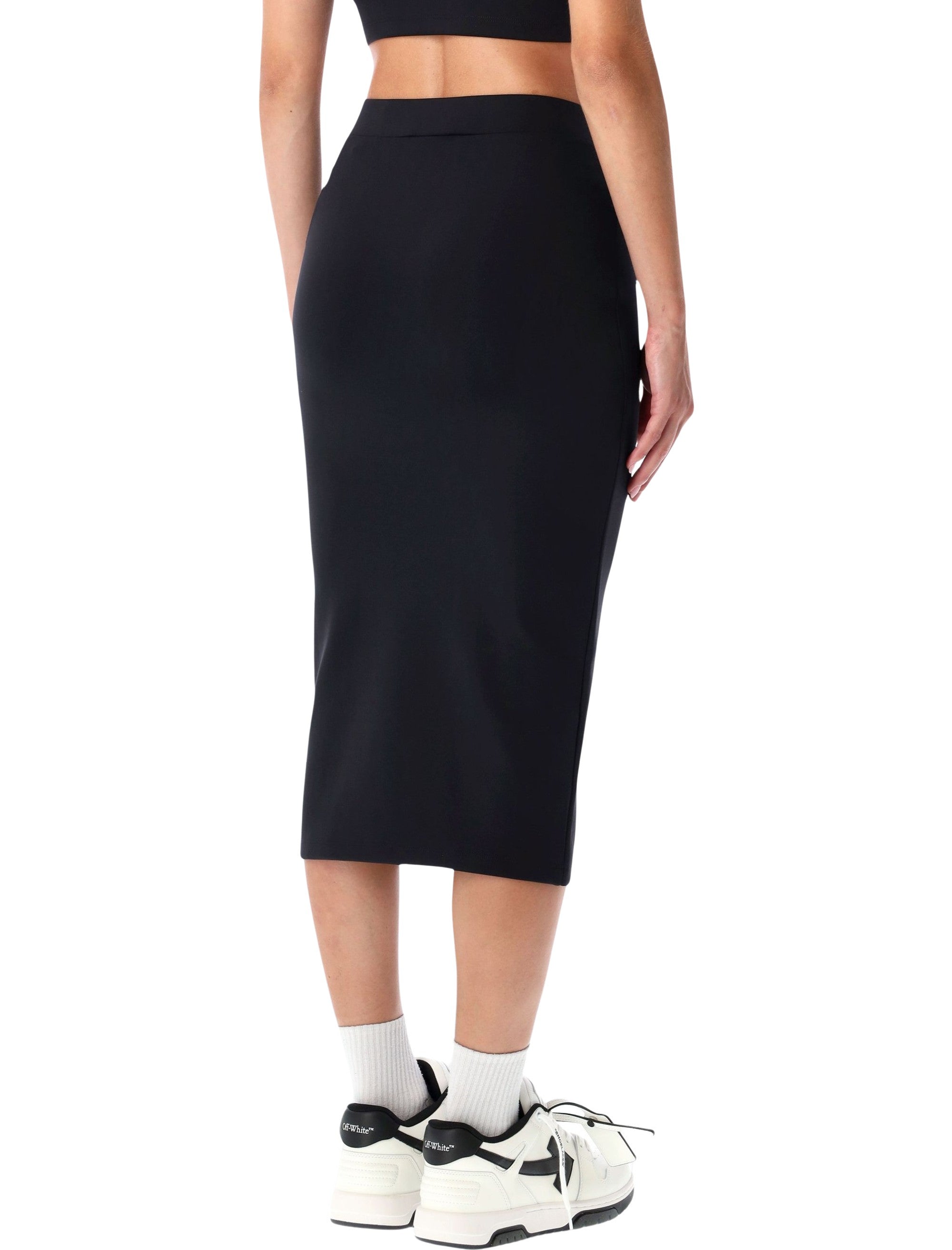 Off-White Sleek stretch midi skirt Black Polyamide