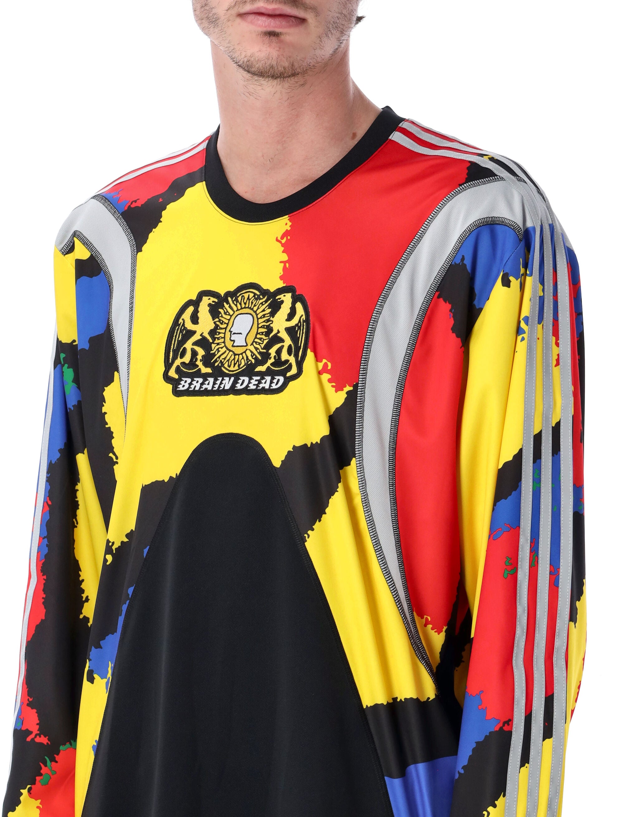 Adidas x Brain Dead multicolor long-sleeve t-shirt Black Recycled Polyester