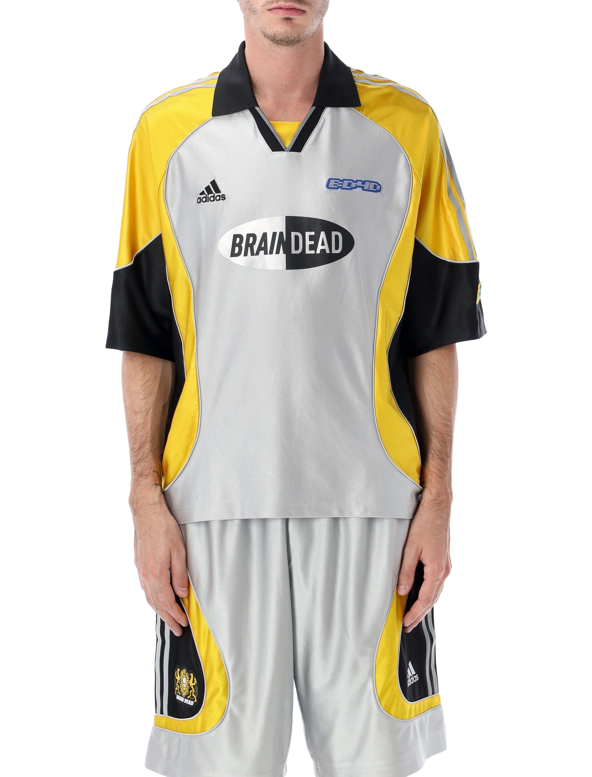 Adidas x Brain Dead Retro Soccer shirt Silver Mt Recycled Polyester T-shirt