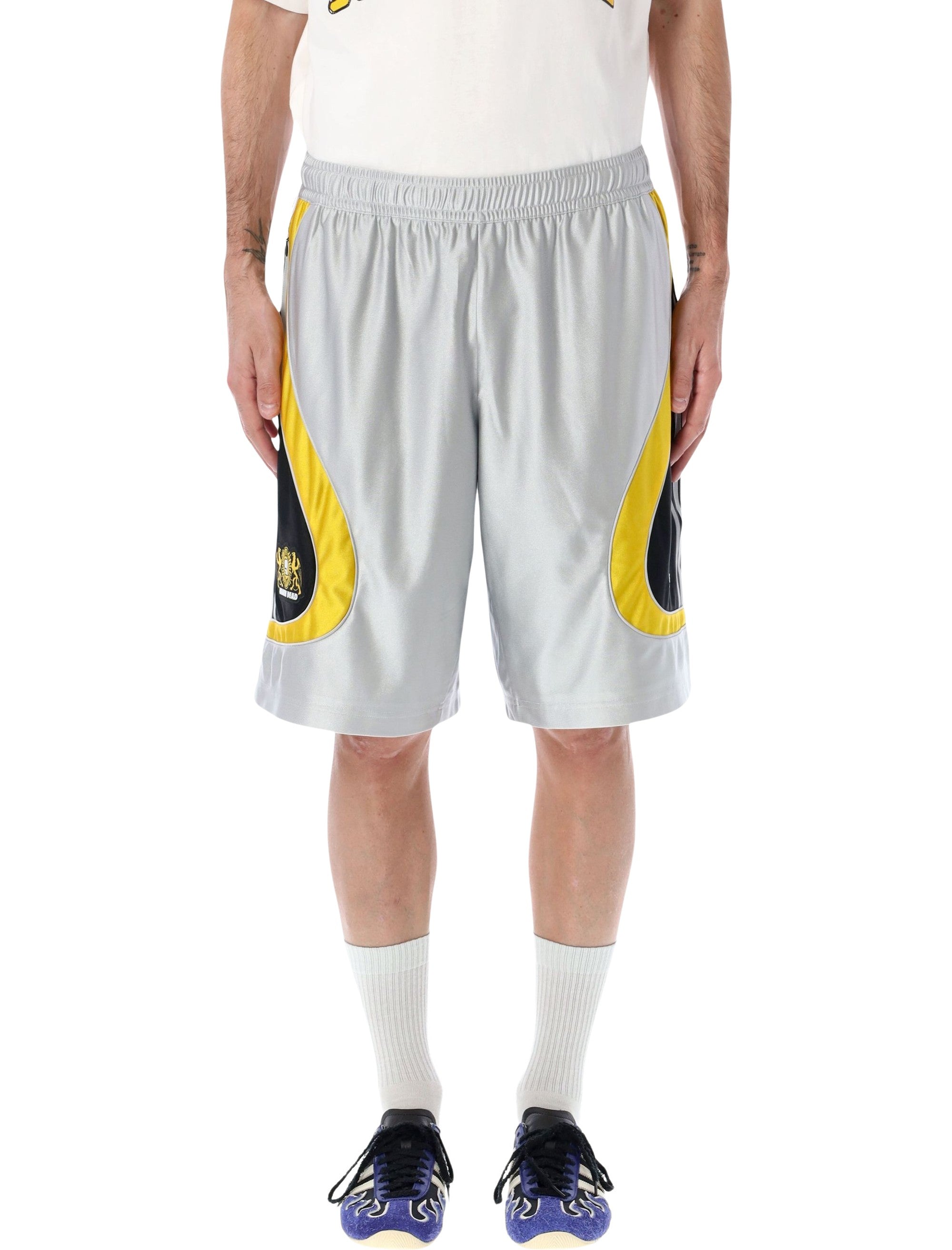 Adidas x Brain Dead retro track shorts Silverr Mt Recycled Polyester