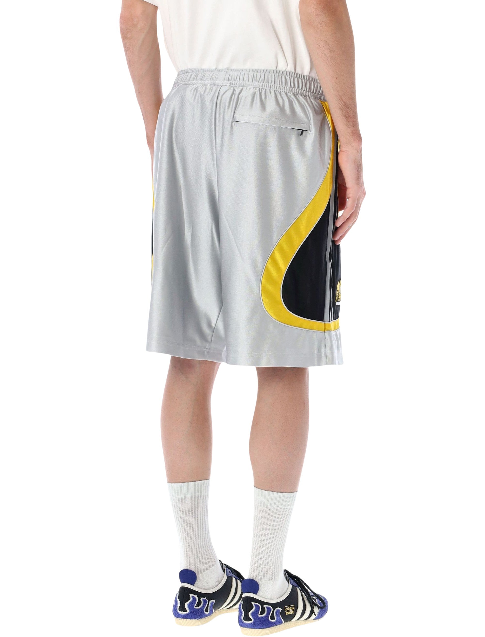 Adidas x Brain Dead retro track shorts Silverr Mt Recycled Polyester