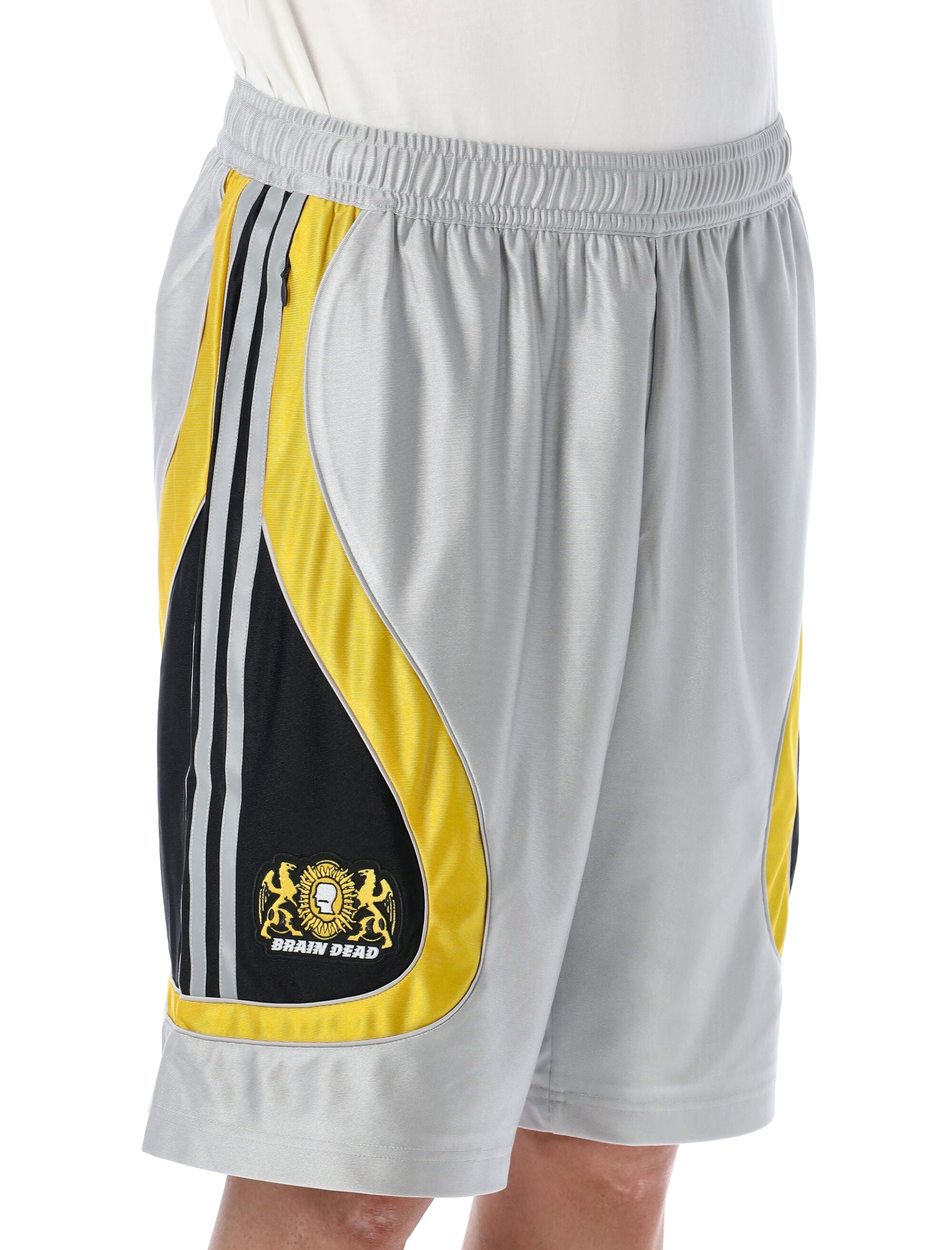 Adidas x Brain Dead retro track shorts Silverr Mt Recycled Polyester