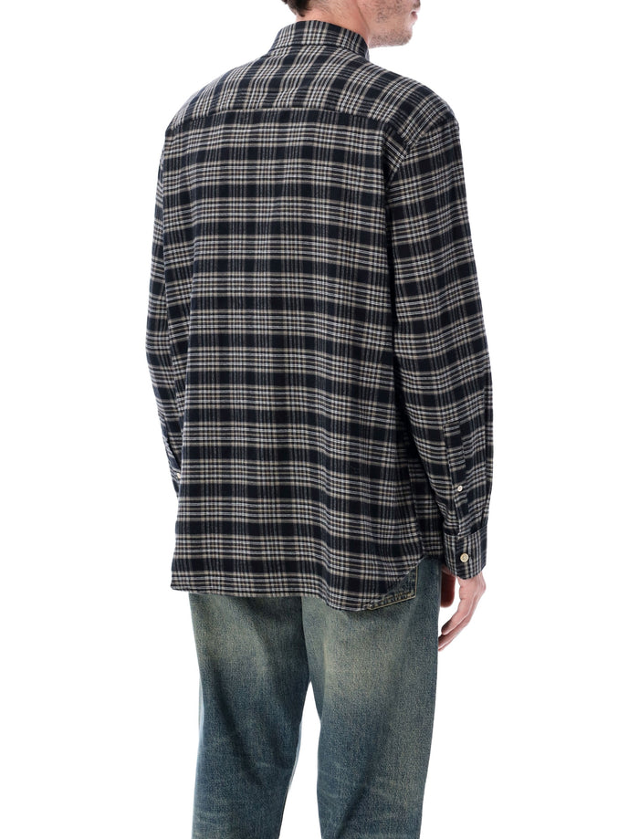 Sunflower Checked Studio Shirt Black Cotton