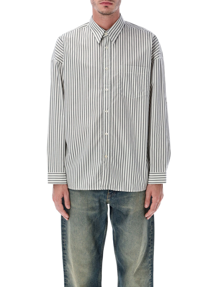 Sunflower Stable striped cotton poplin shirt Anthracite