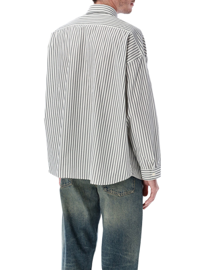 Sunflower Stable striped cotton poplin shirt Anthracite