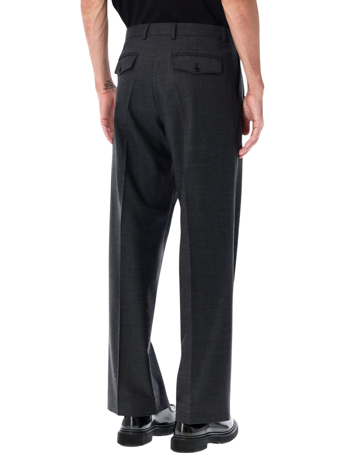 Sunflower wide-leg wool twill trousers in grey Anthracite Polyester Pant