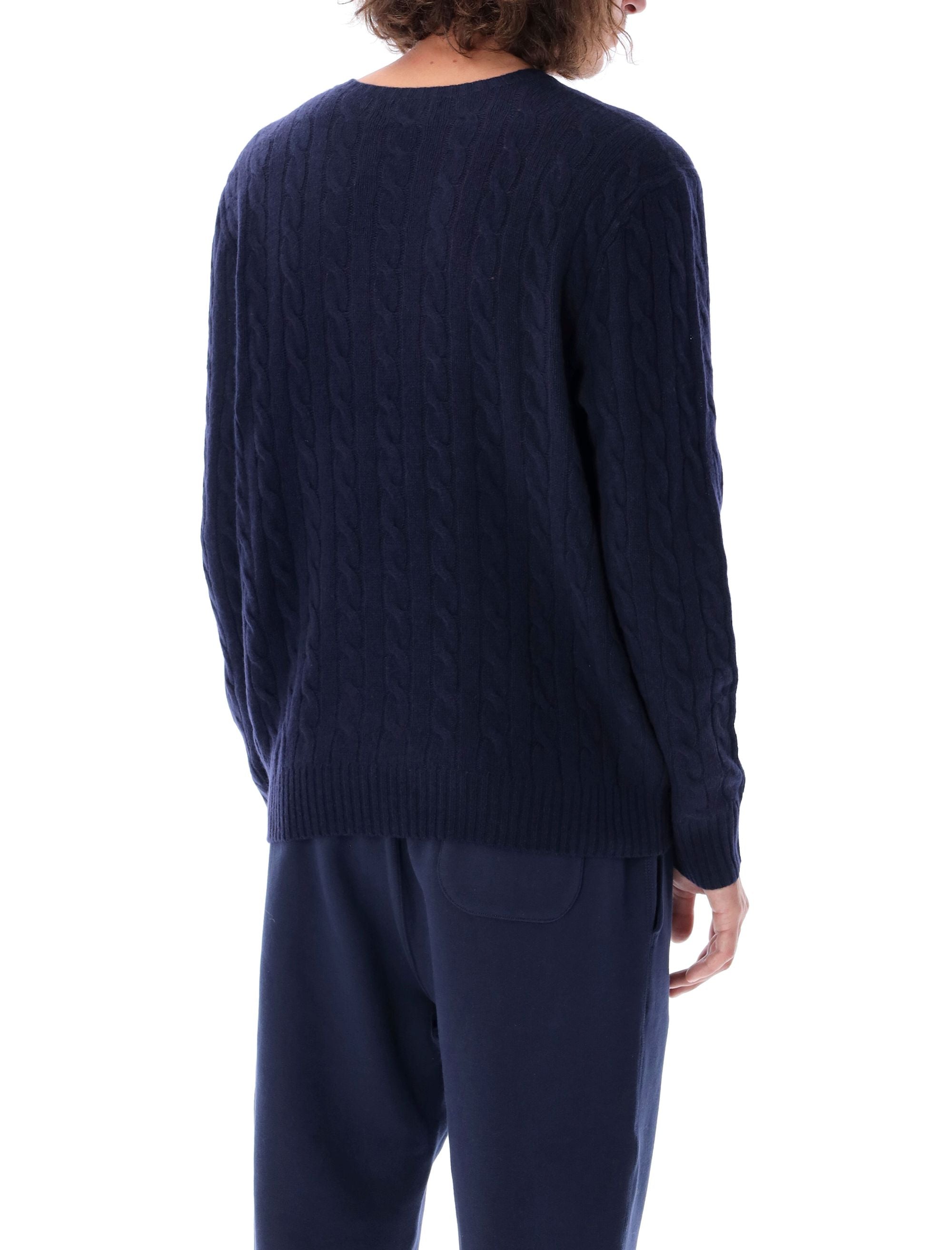 Polo Ralph Lauren Wool-Cashmere Cable-Knit Jumper Hunter Navy Sweater