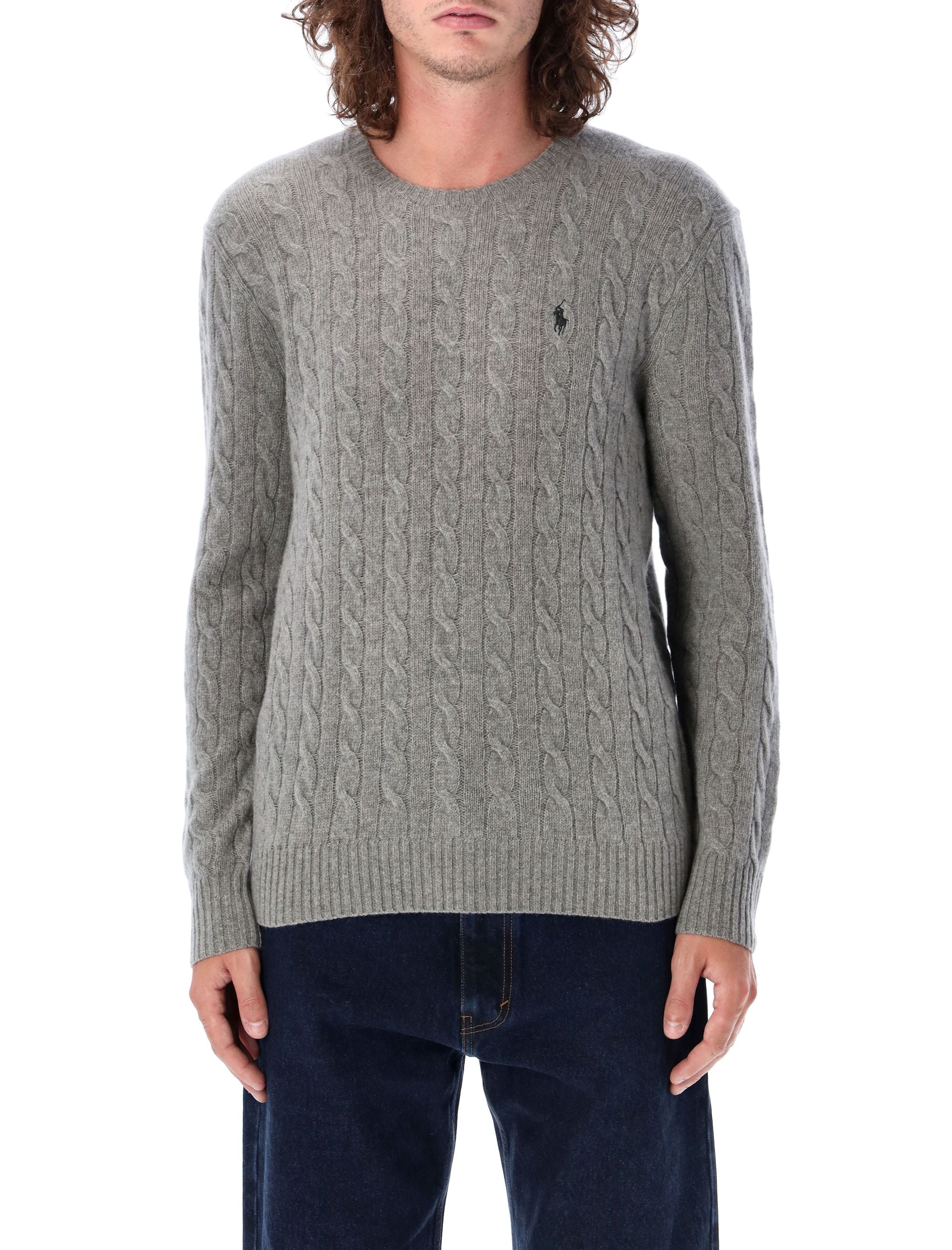 Polo Ralph Lauren Wool-Cashmere Cable-Knit Jumper Grey Heather Sweater
