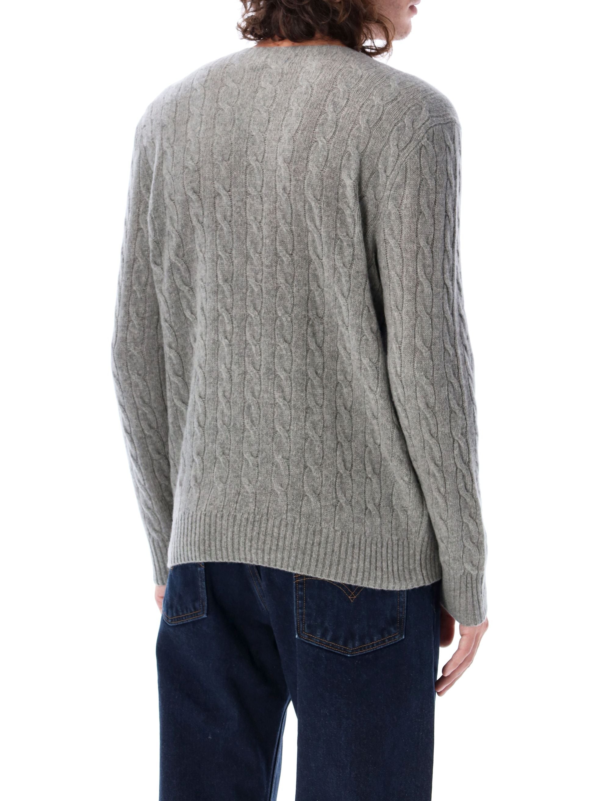 Polo Ralph Lauren Wool-Cashmere Cable-Knit Jumper Grey Heather Sweater