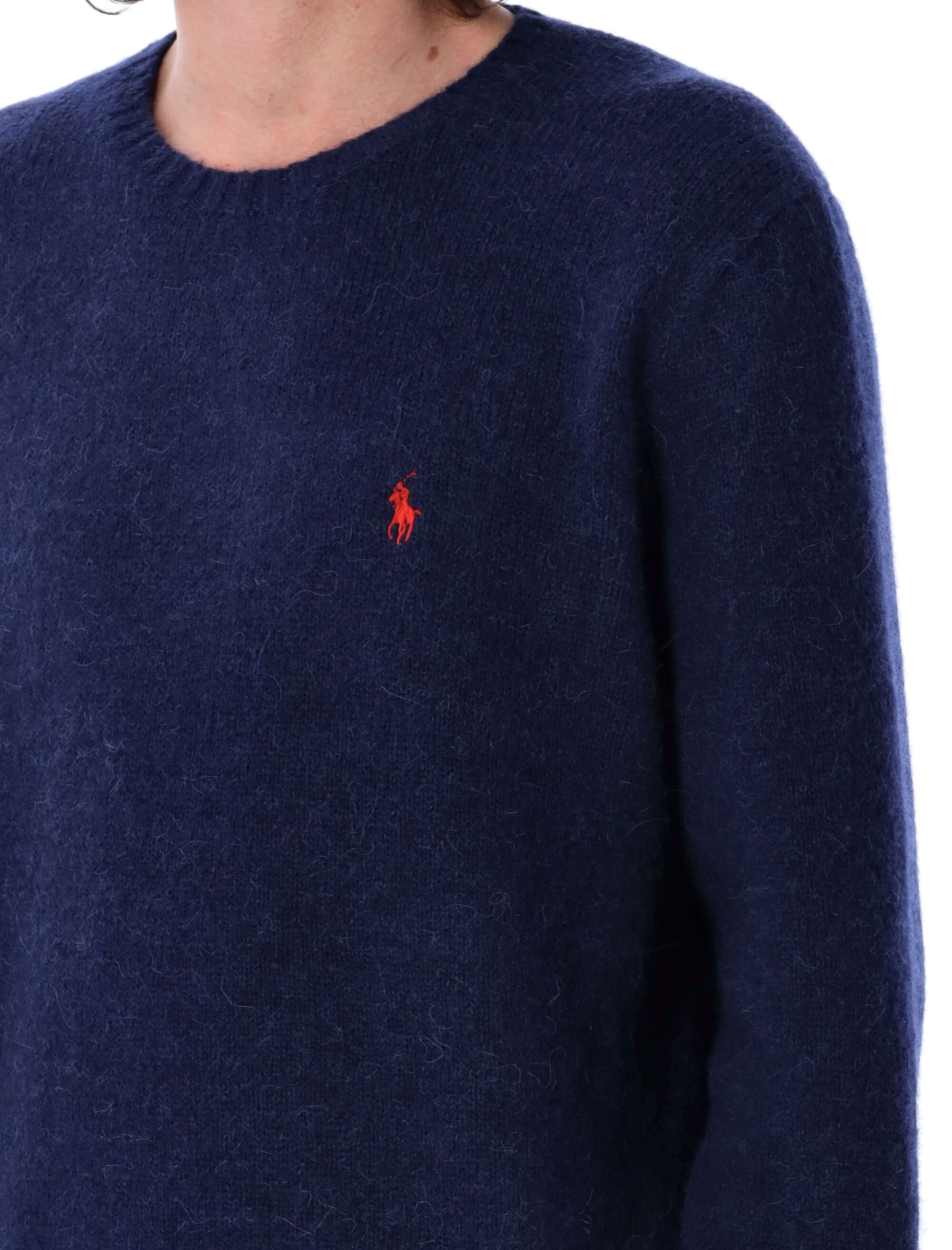 Polo Ralph Lauren wool-blend crew neck jumper Brght Navy Sweater