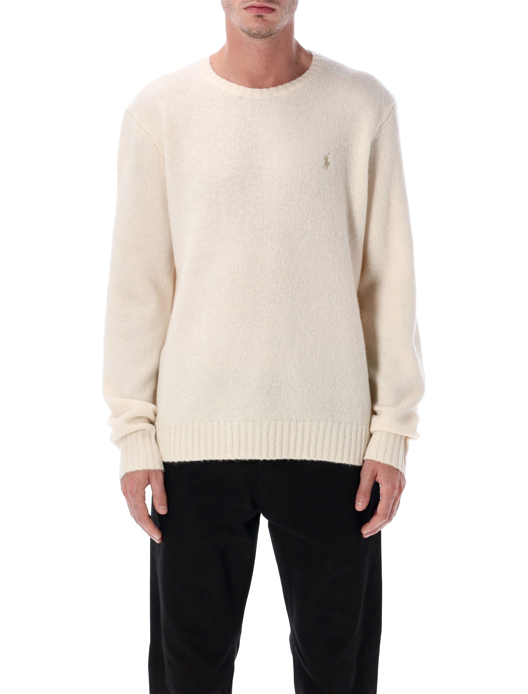 Polo Ralph Lauren wool-blend crew neck jumper Cream Sweater