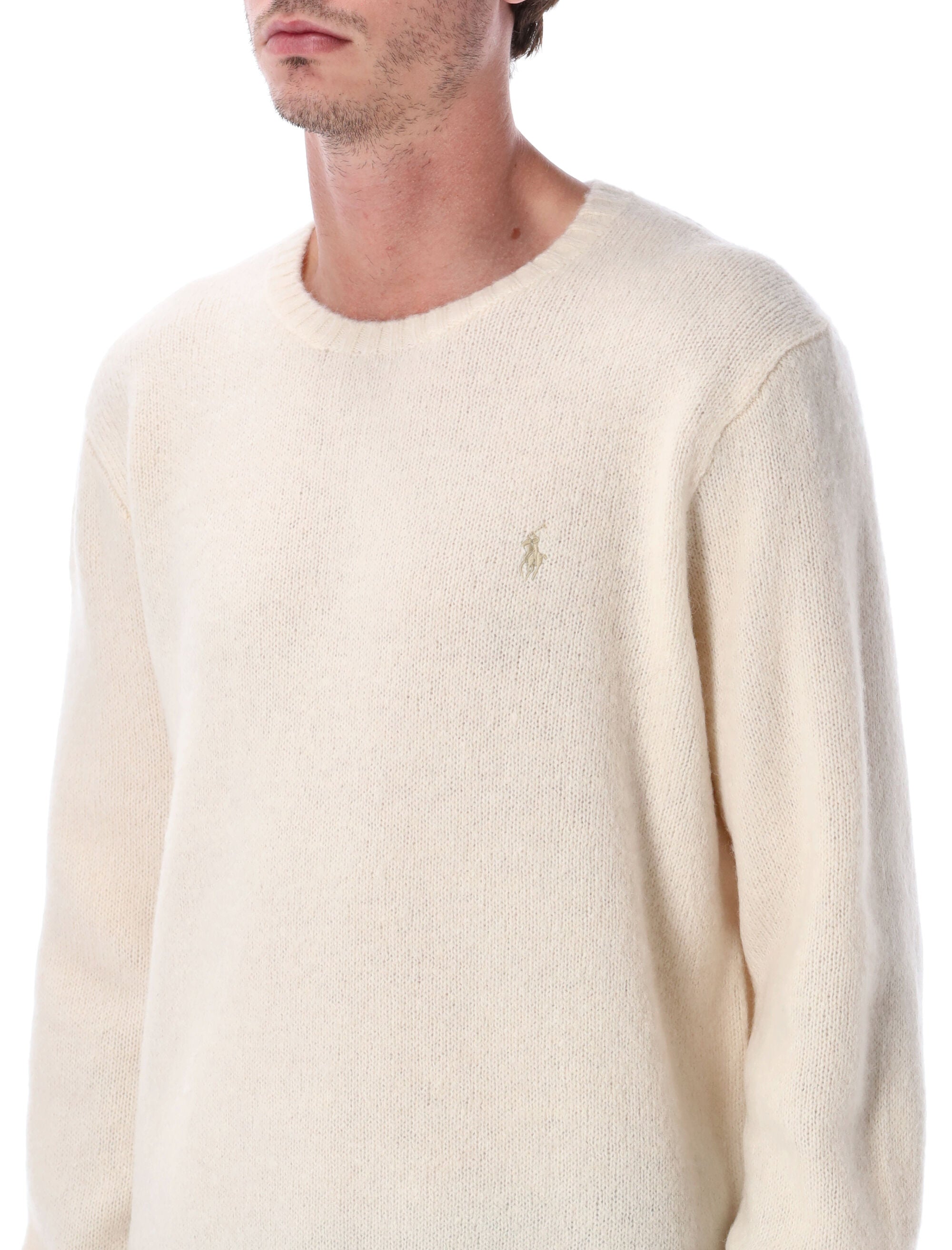 Polo Ralph Lauren wool-blend crew neck jumper Cream Sweater