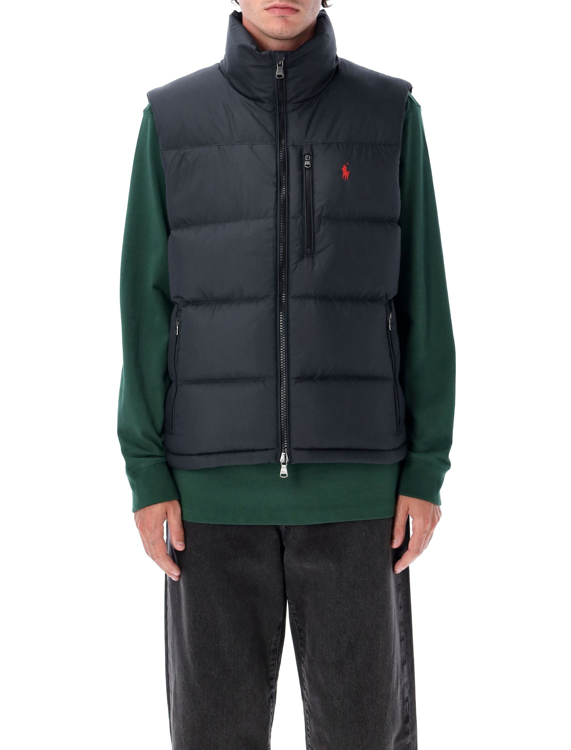 Puffer Vest Black Recycled Polyester