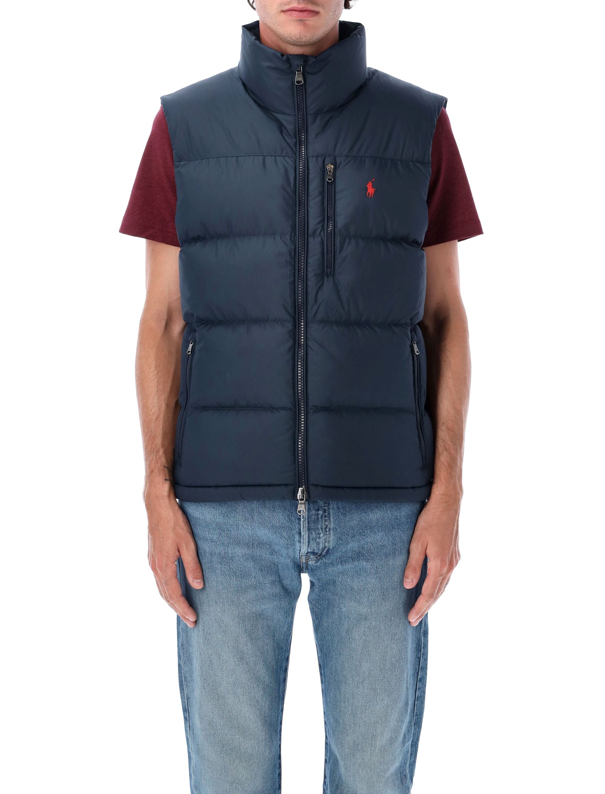 Puffer Vest Navy Recycled Polyester