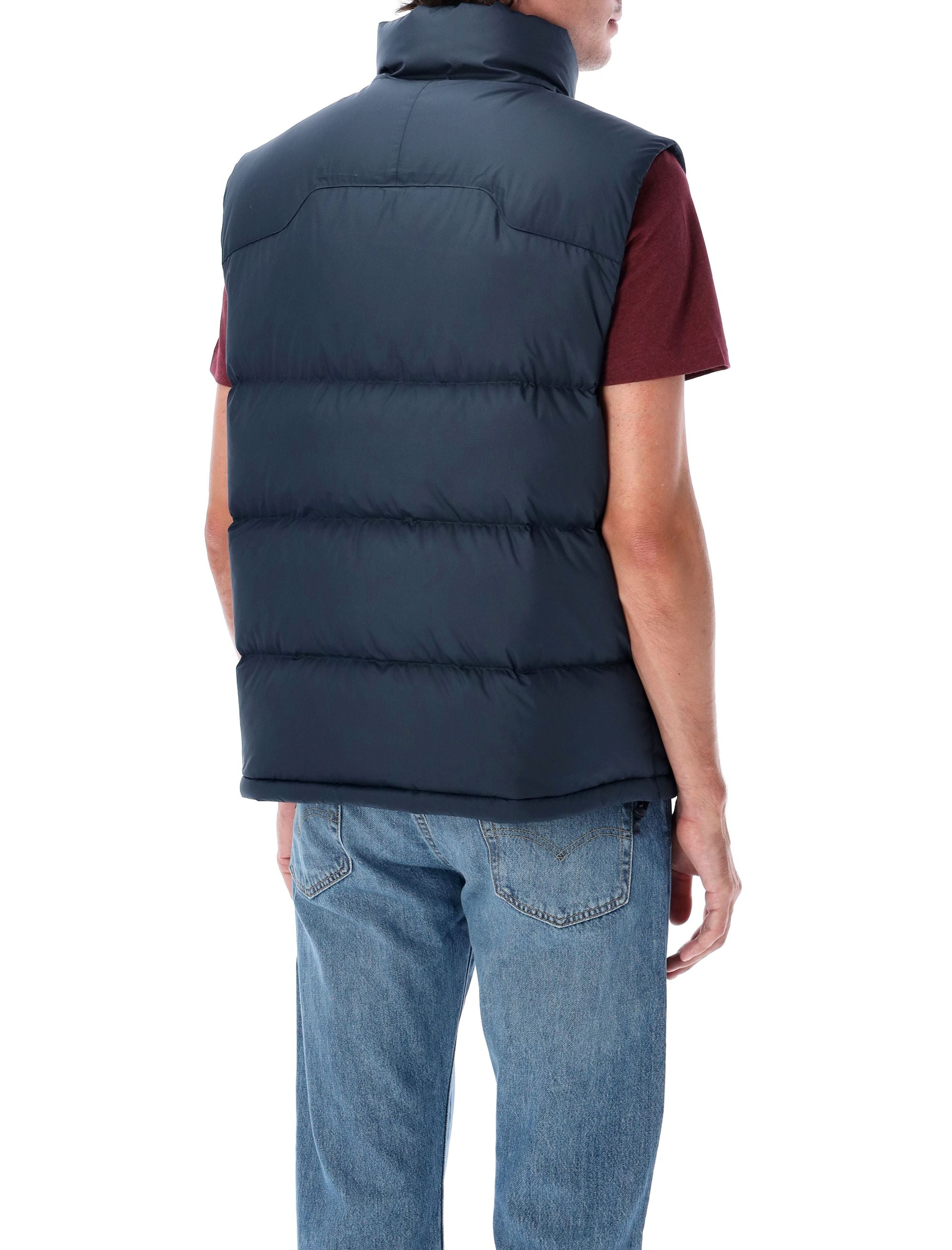 Puffer Vest Navy Recycled Polyester