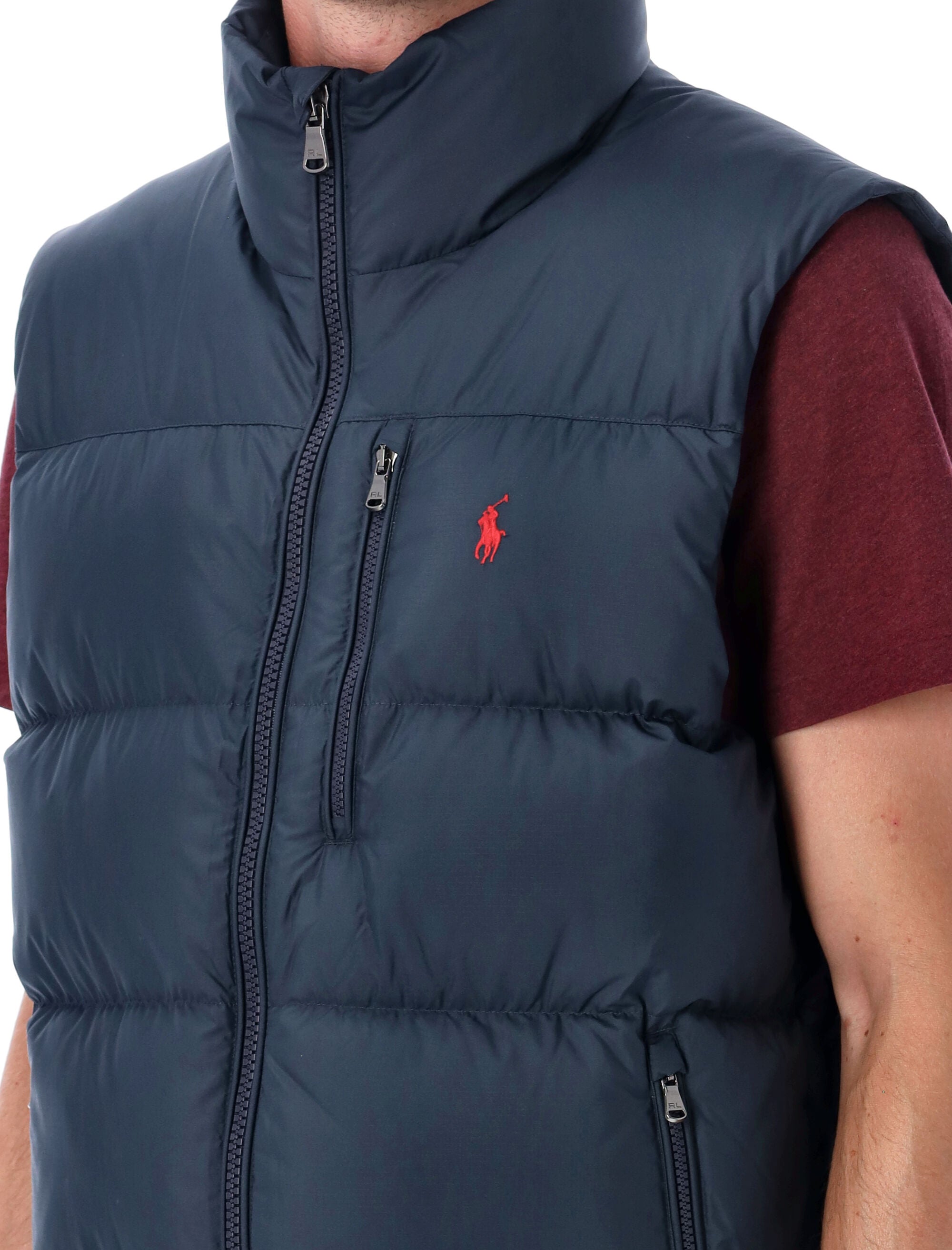 Puffer Vest Navy Recycled Polyester