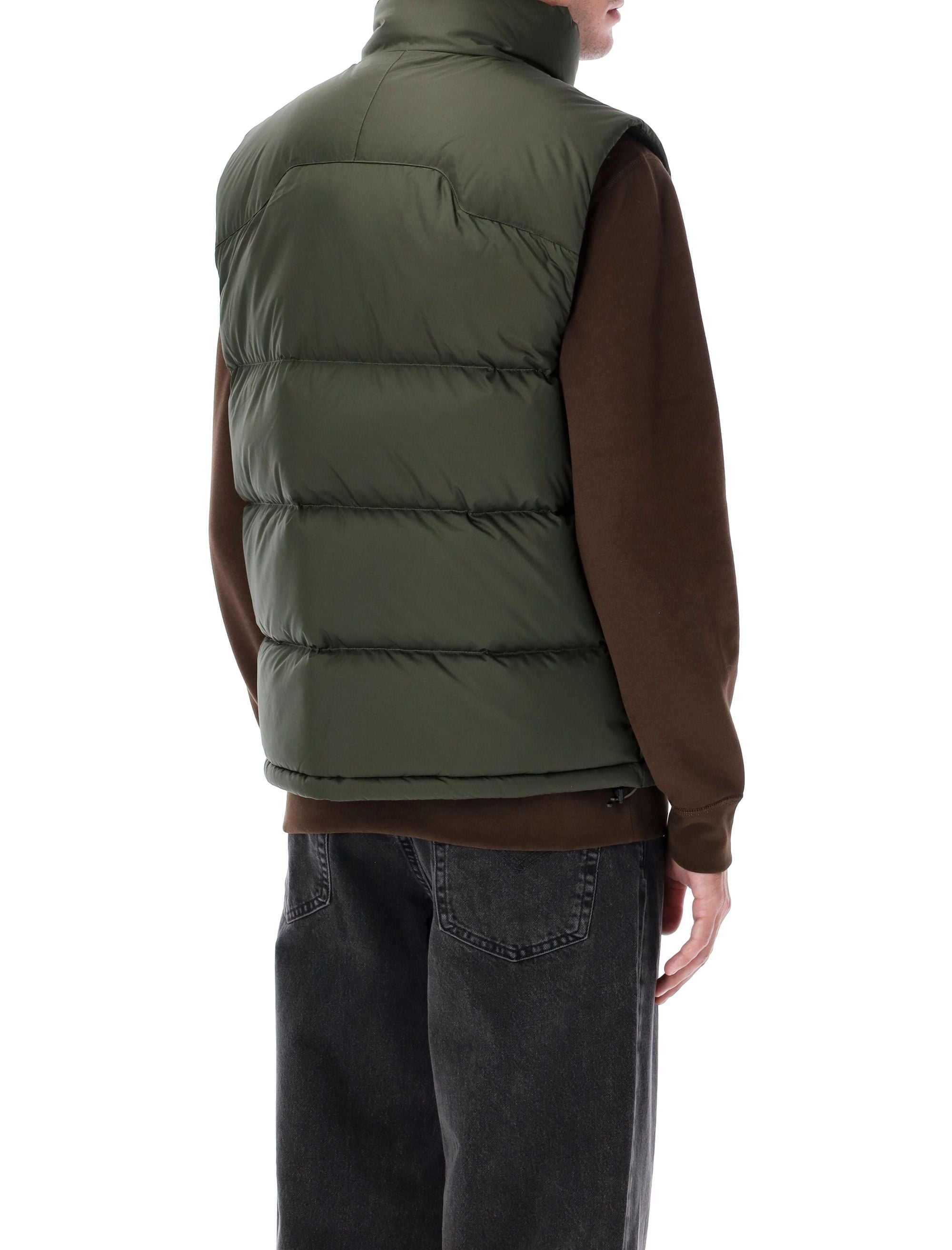 Puffer Vest Olive Recycled Polyester
