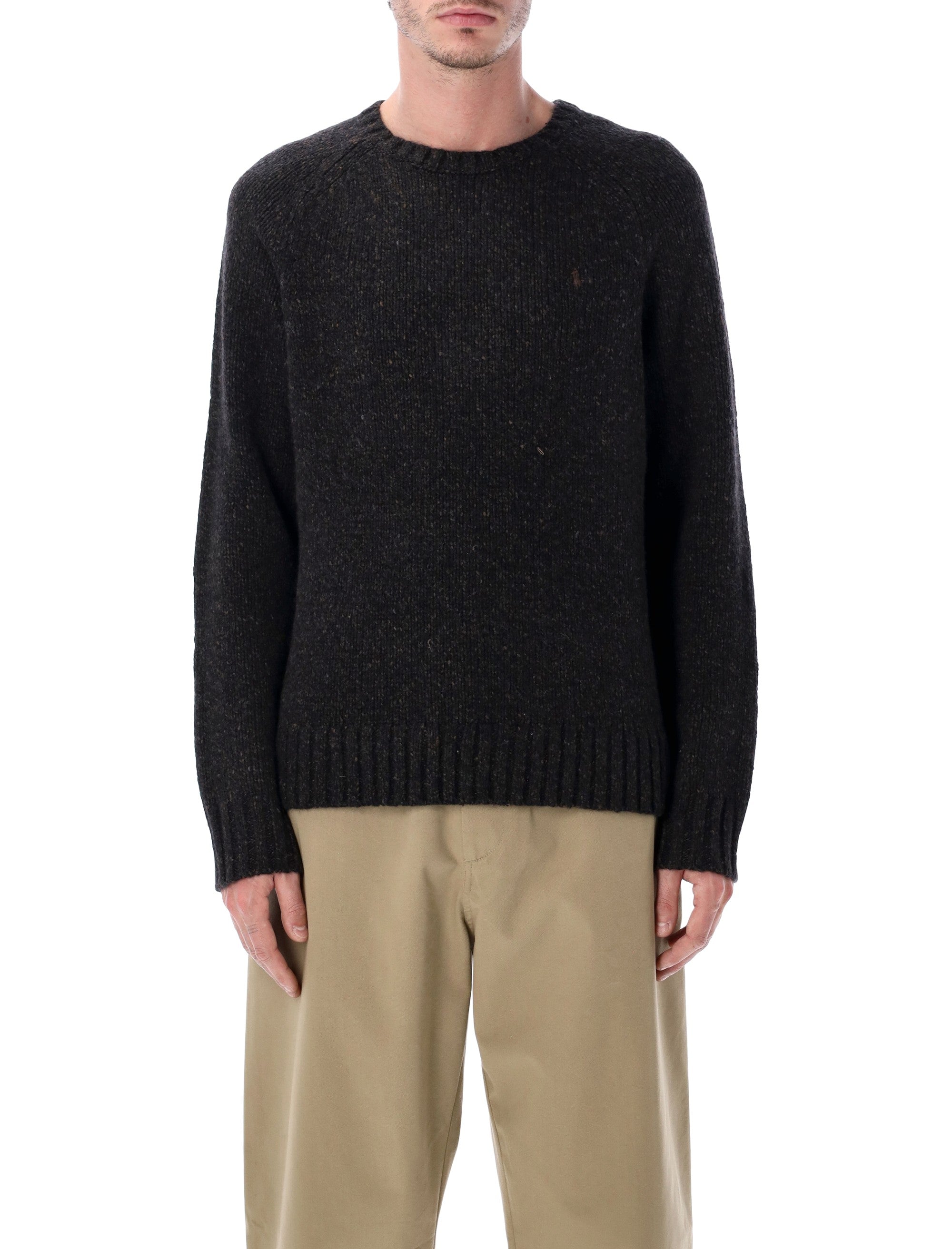 Polo Ralph Lauren wool-blend crewneck sweater Brown Recycled Wool