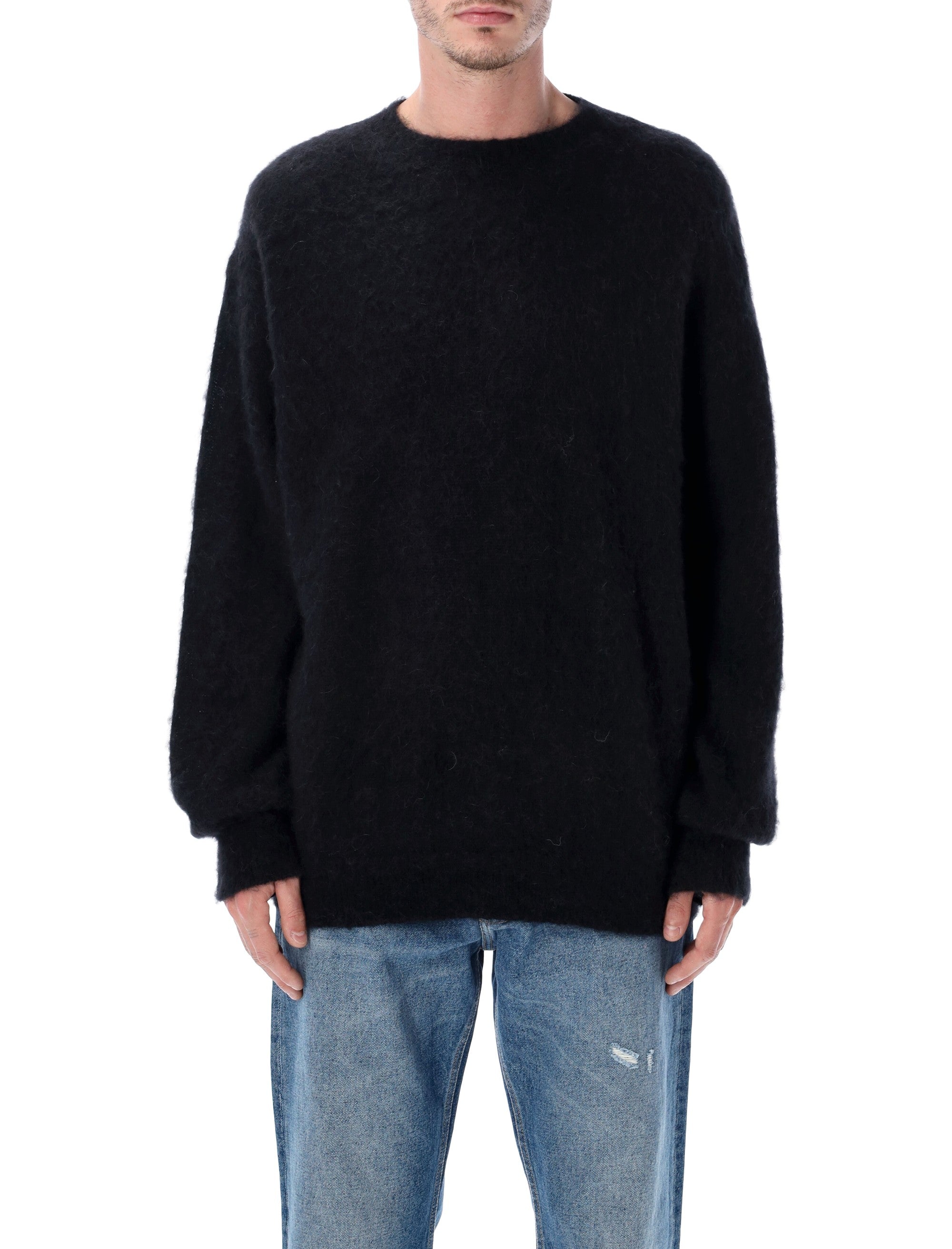 Rold Skov Alpaca-Mohair Round-Neck Sweater Black Polyamide