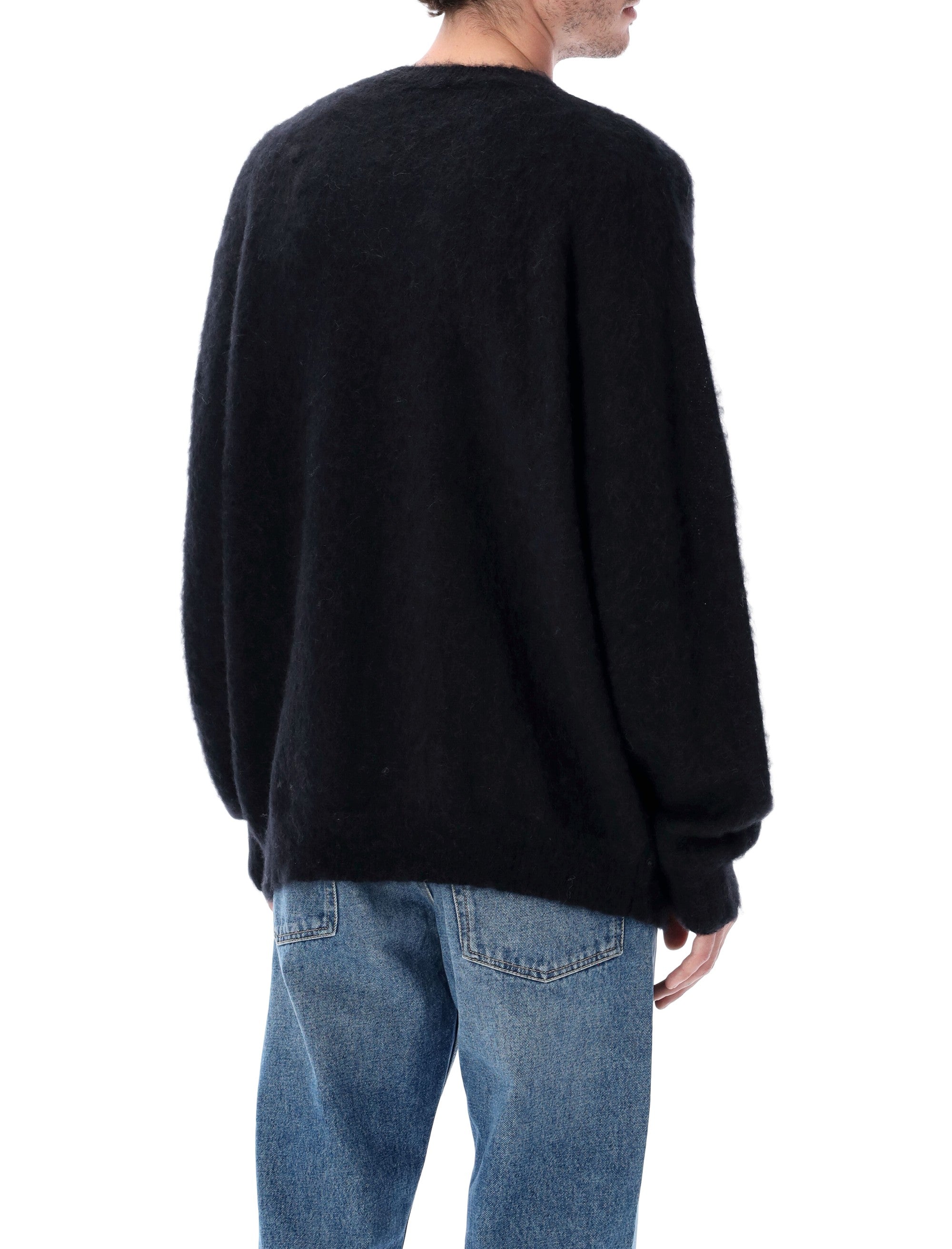 Rold Skov Alpaca-Mohair Round-Neck Sweater Black Polyamide