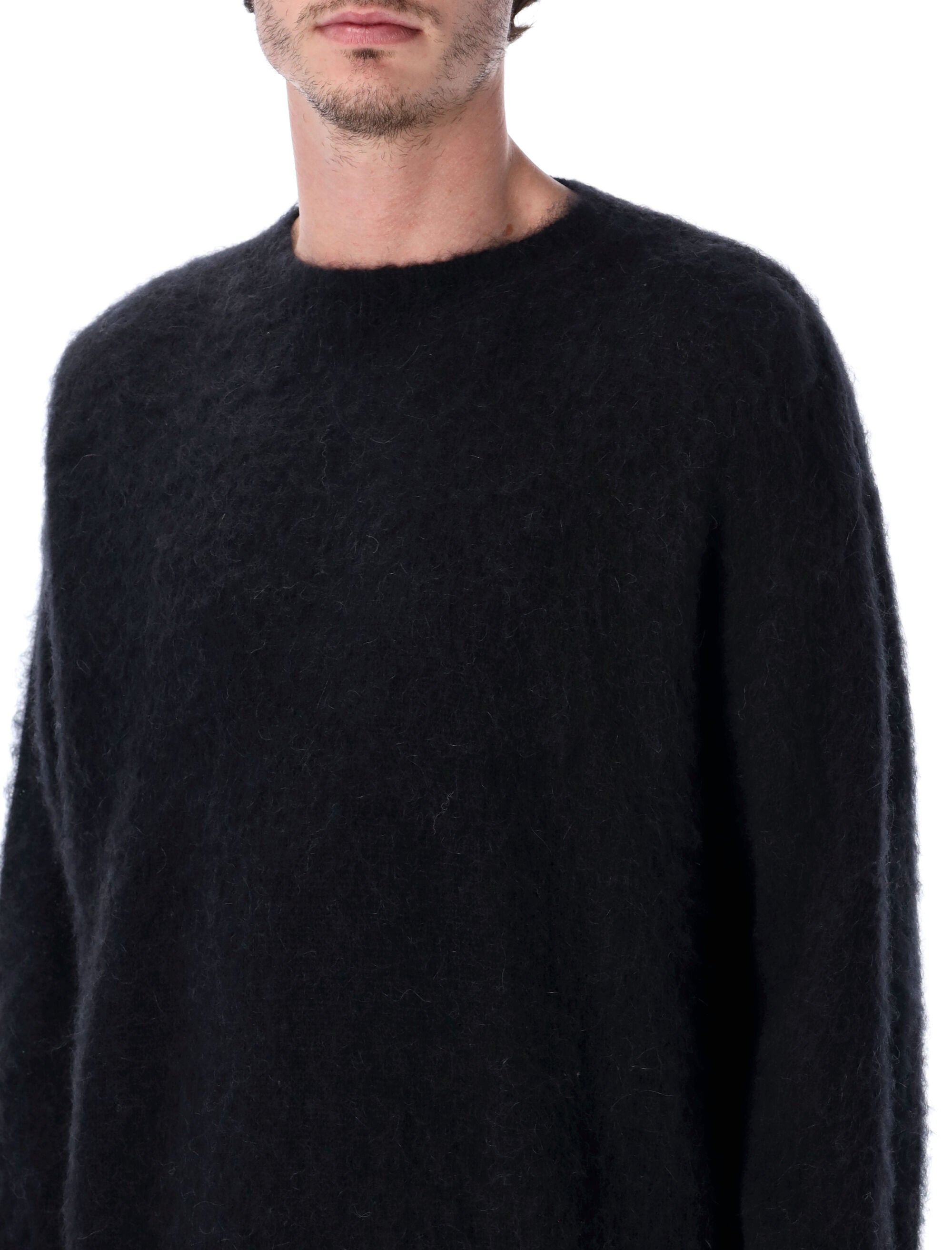 Rold Skov Alpaca-Mohair Round-Neck Sweater Black Polyamide