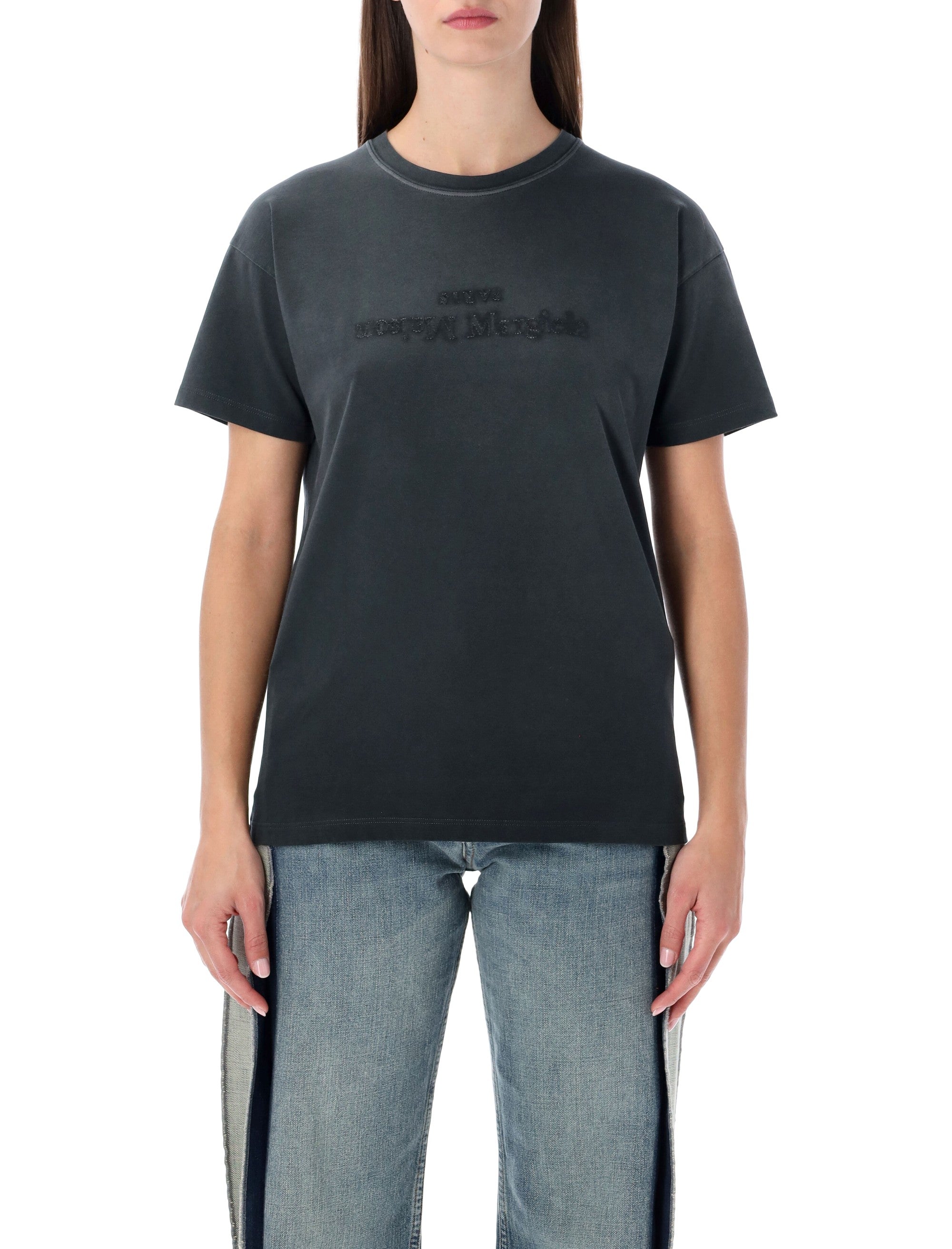 Maison Margiela reverse logo cotton t-shirt Washed Black