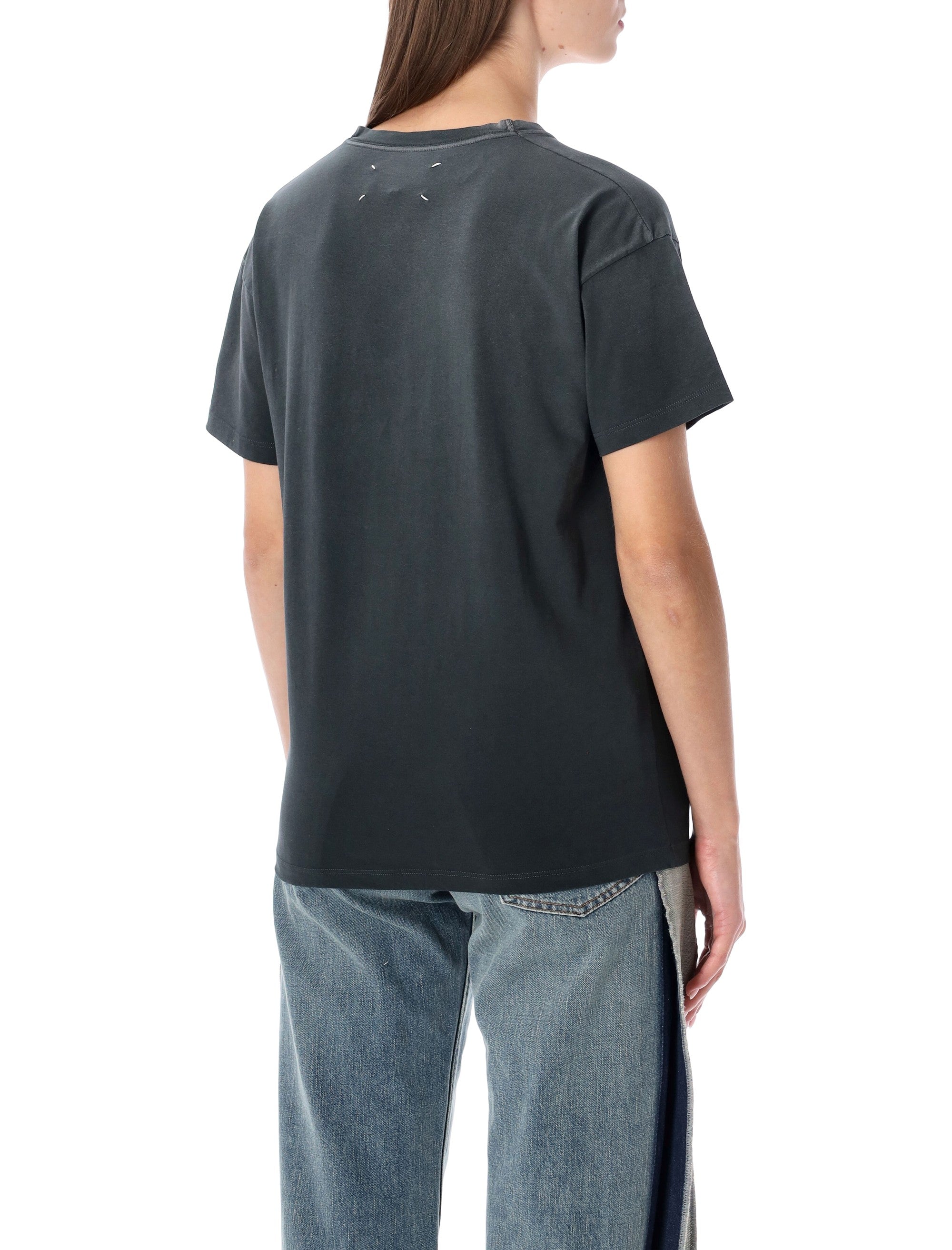 Maison Margiela reverse logo cotton t-shirt Washed Black