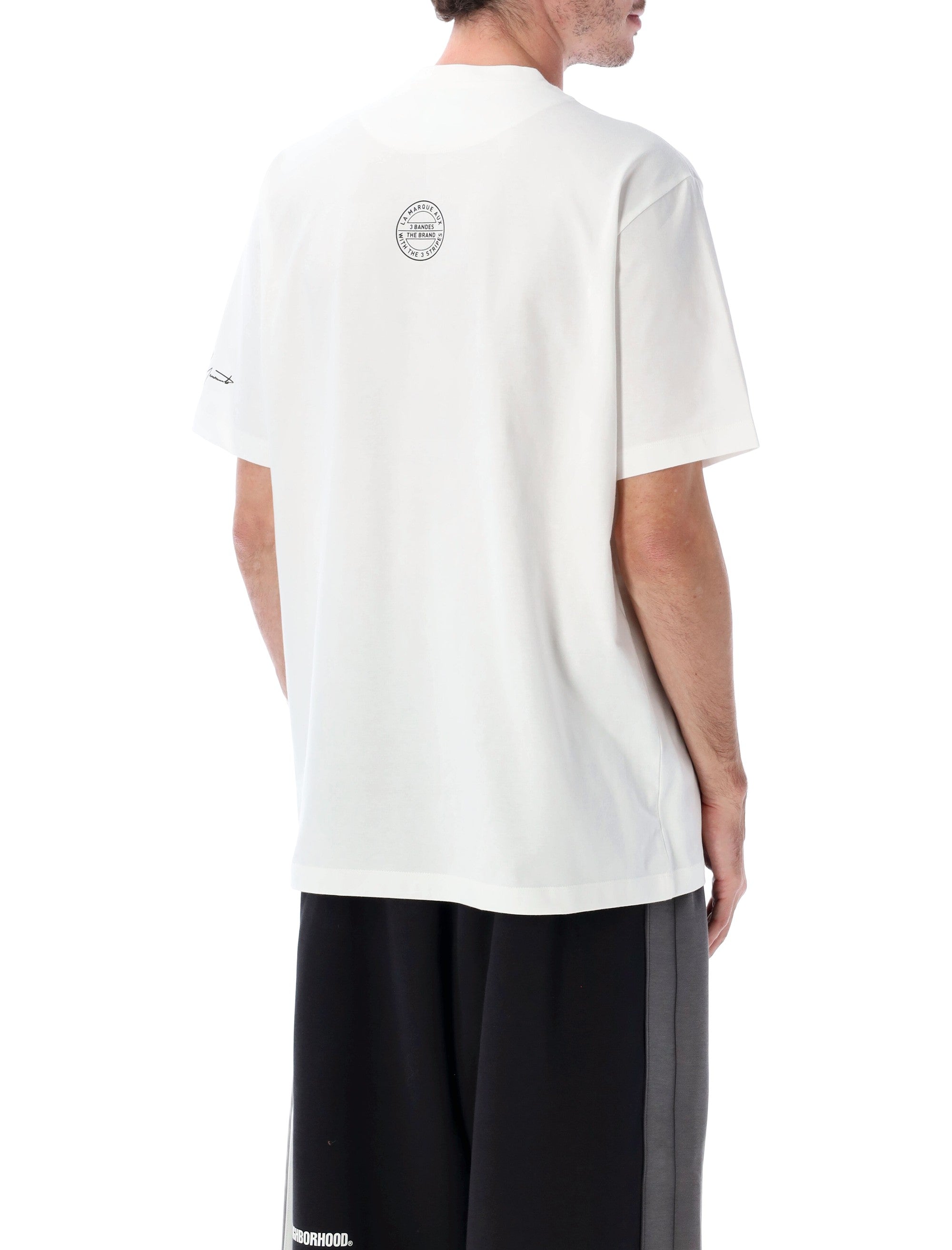 Y-3 NBHD oversized white cotton logo t-shirt Tshirt