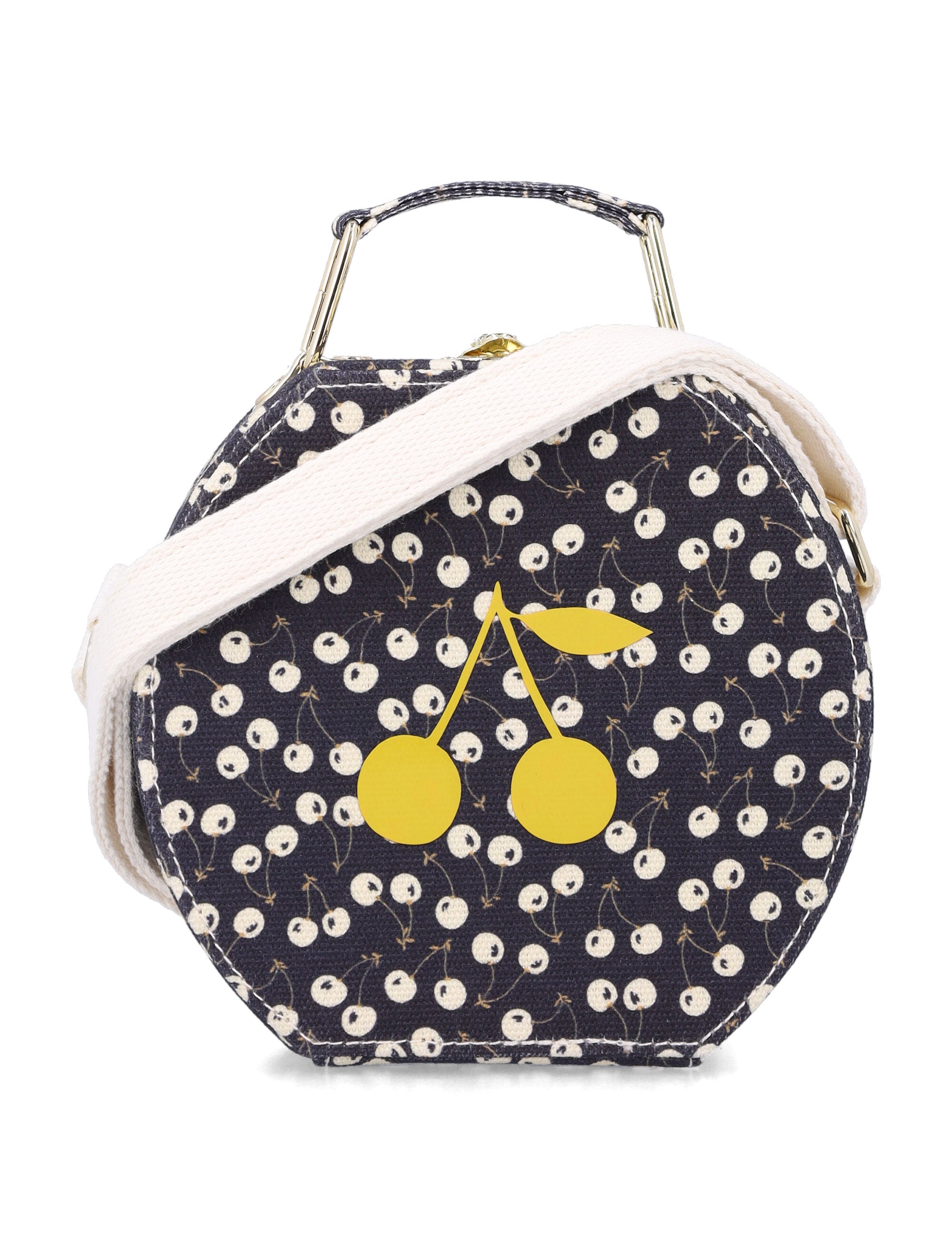 Bonpoint Jadore Cherry suitcase bag Navy Cotton Shoulder