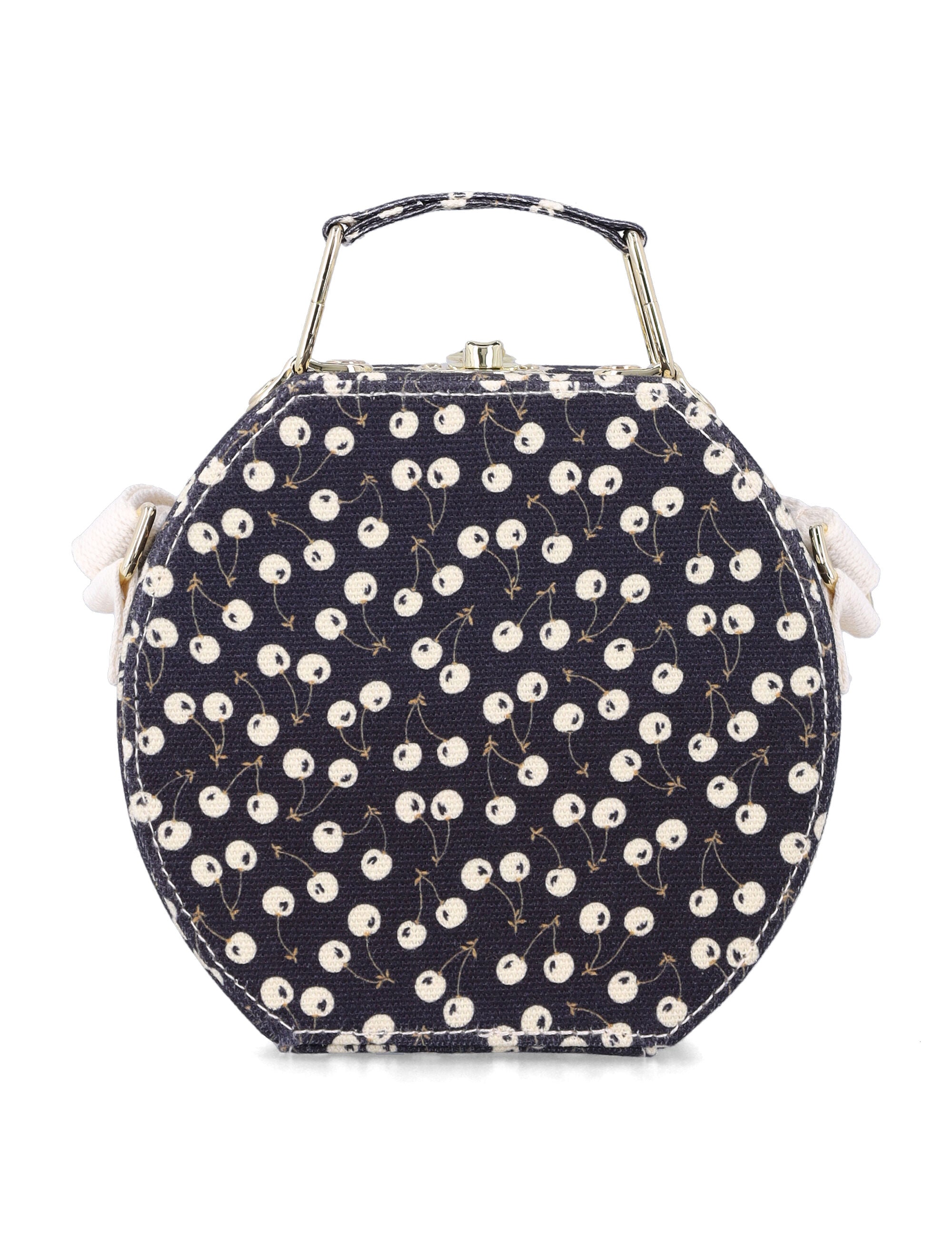 Bonpoint Jadore Cherry suitcase bag Navy Cotton Shoulder