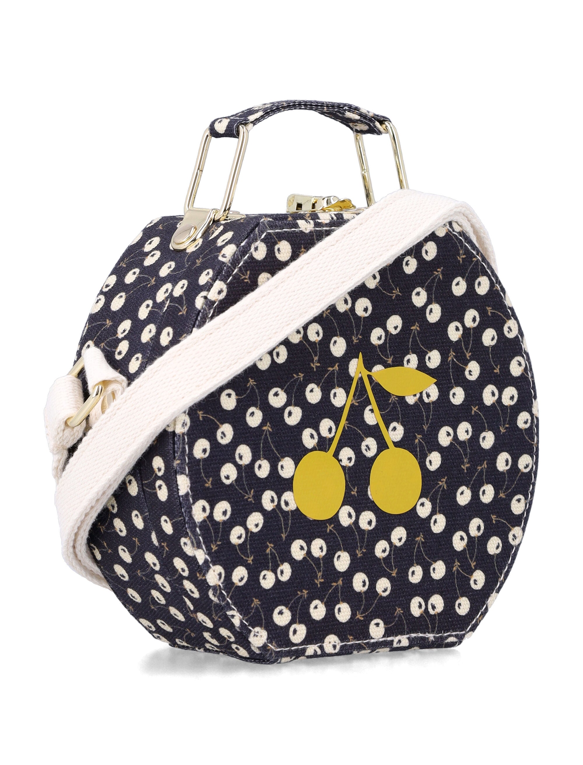 Bonpoint Jadore Cherry suitcase bag Navy Cotton Shoulder