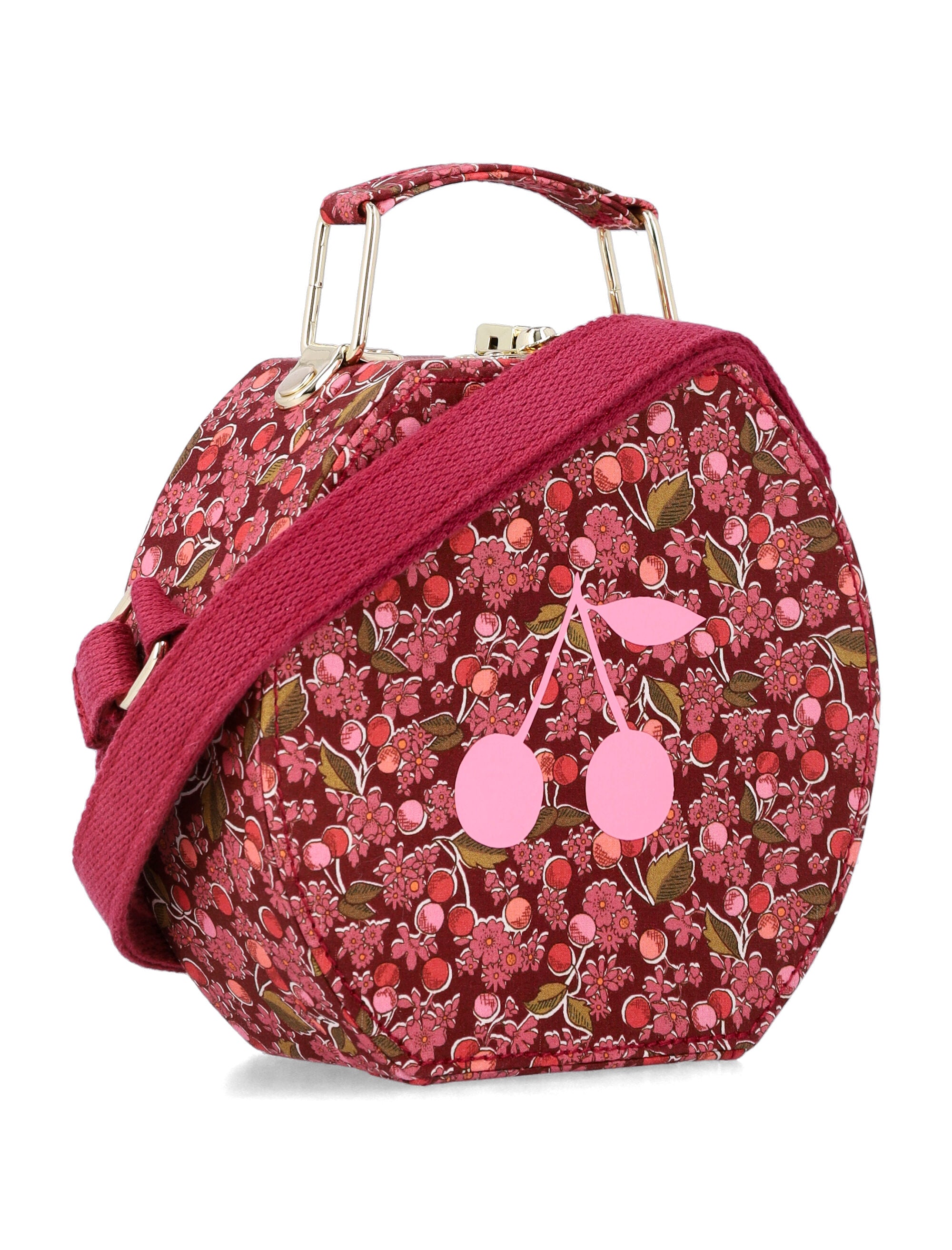 Bonpoint Jadore suitcase bag in red liberty organic cotton Im Grenadine Shoulder