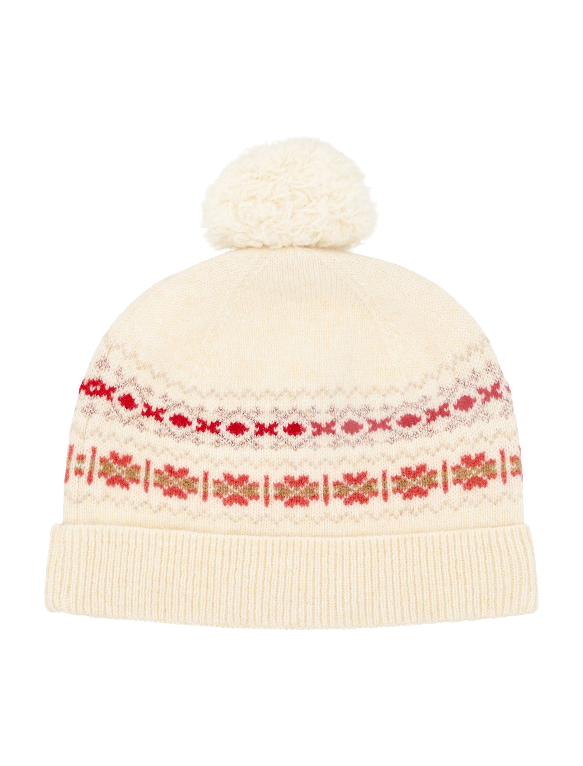 Bonpoint Jouma wool beanie with pom-pom Beige Hat