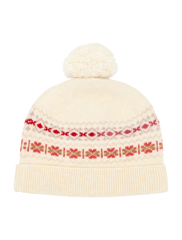 Bonpoint Jouma wool beanie with pom-pom Beige Hat